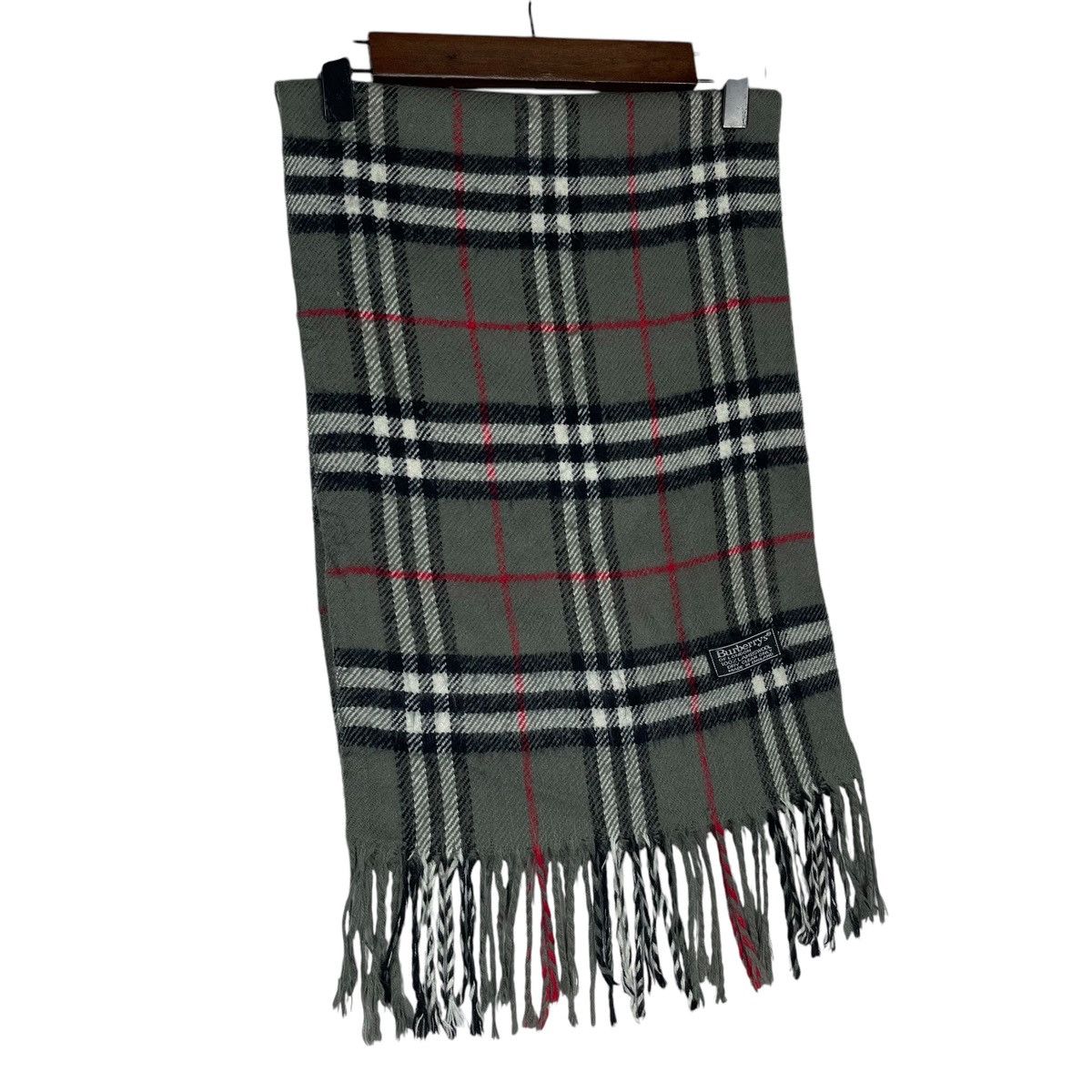 Burberry × Vintage Vintage Burberrys Nova Checked Lambswool Light Scarf Muffler Size ONE SIZE - 3 Thumbnail