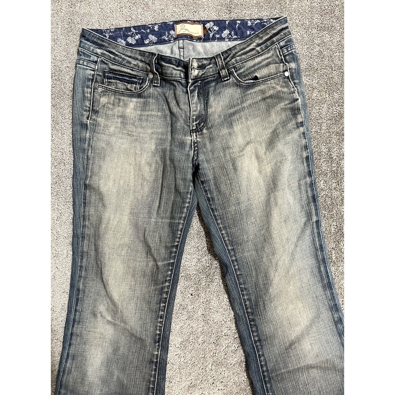 Paige Paige Jeans Womens Size 28 Hollywood Hills Low Rise Medium Wash Blue Denim Skinny Casual Pant Womens Regular 27in Inseam - Vintage? No Size 28" / US 6 / IT 42 - 2 Thumbnail