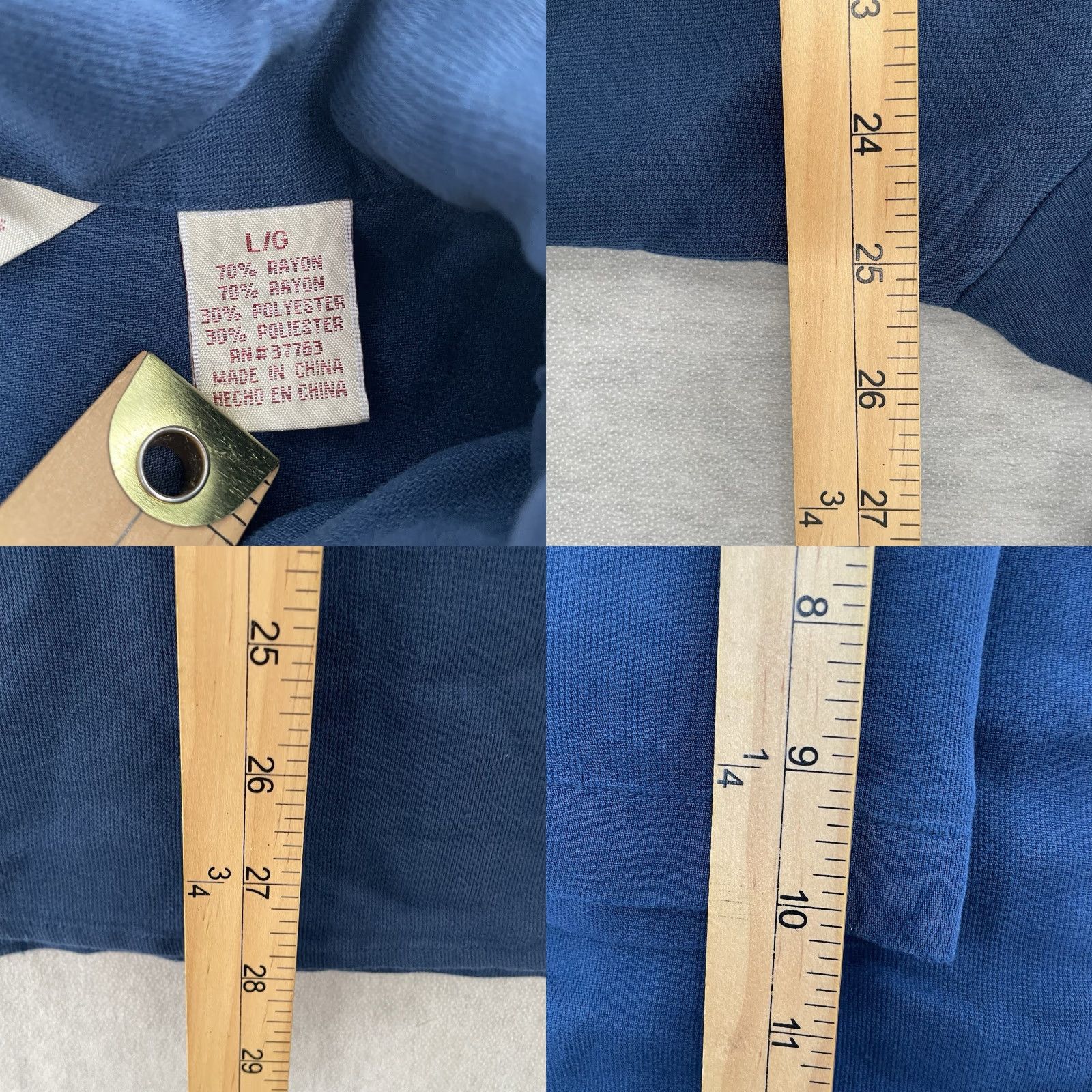 Cubavera Cubavera Shirt Adult Large Blue Hot Rod Shop Embroidered Loop Collar Mens L Size US L / EU 52-54 / 3 - 8 Thumbnail