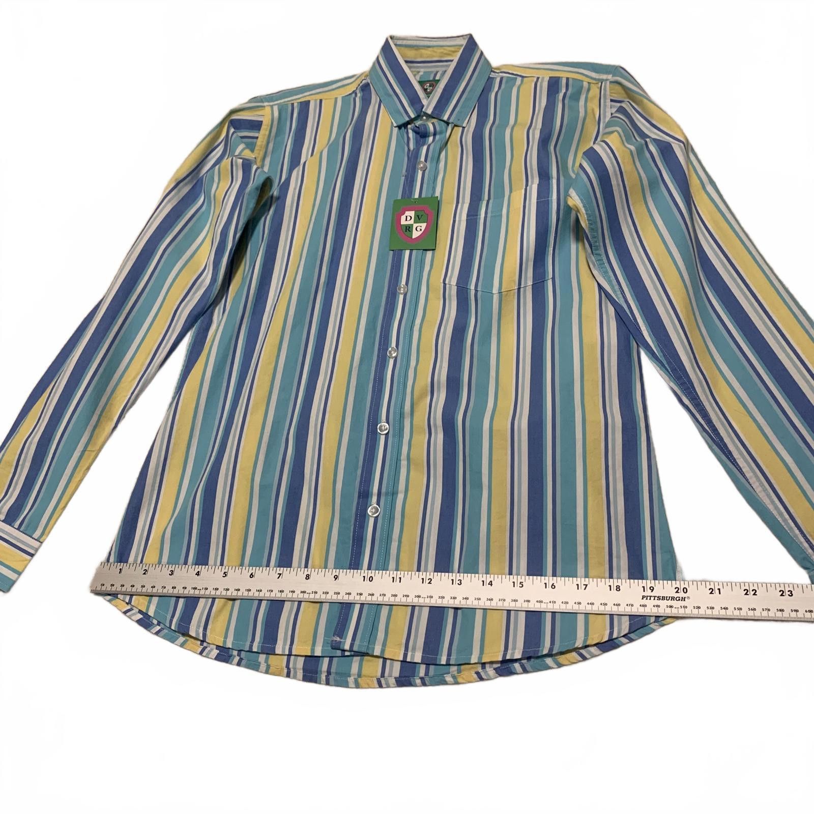Other DVRG Men's Small Blue Yellow Green Striped Shirt Size US S / EU 44-46 / 1 - 6 Thumbnail