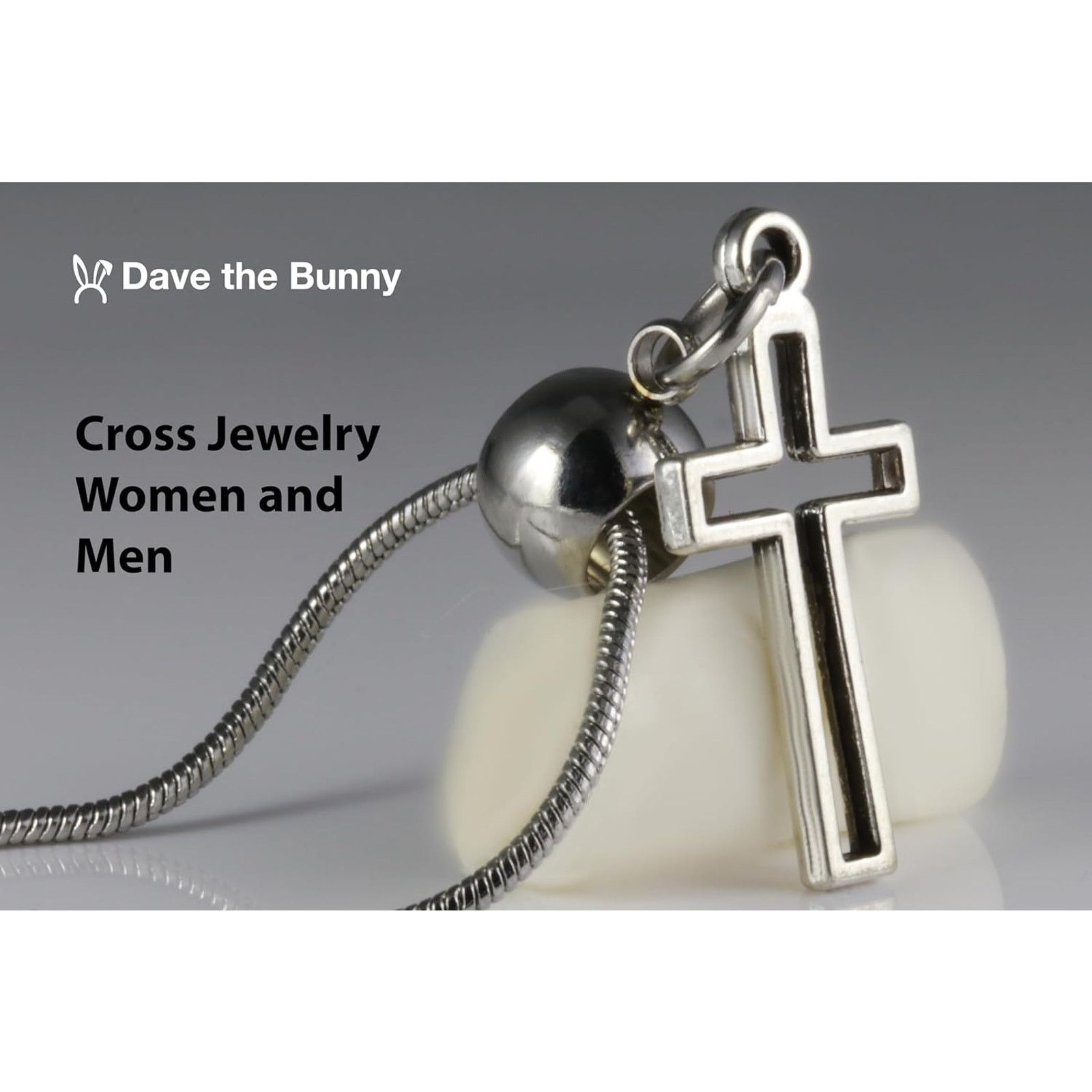 & Other Stories Cross Necklace - Christian Religious Stainless Steel Chain Size ONE SIZE - 6 Thumbnail