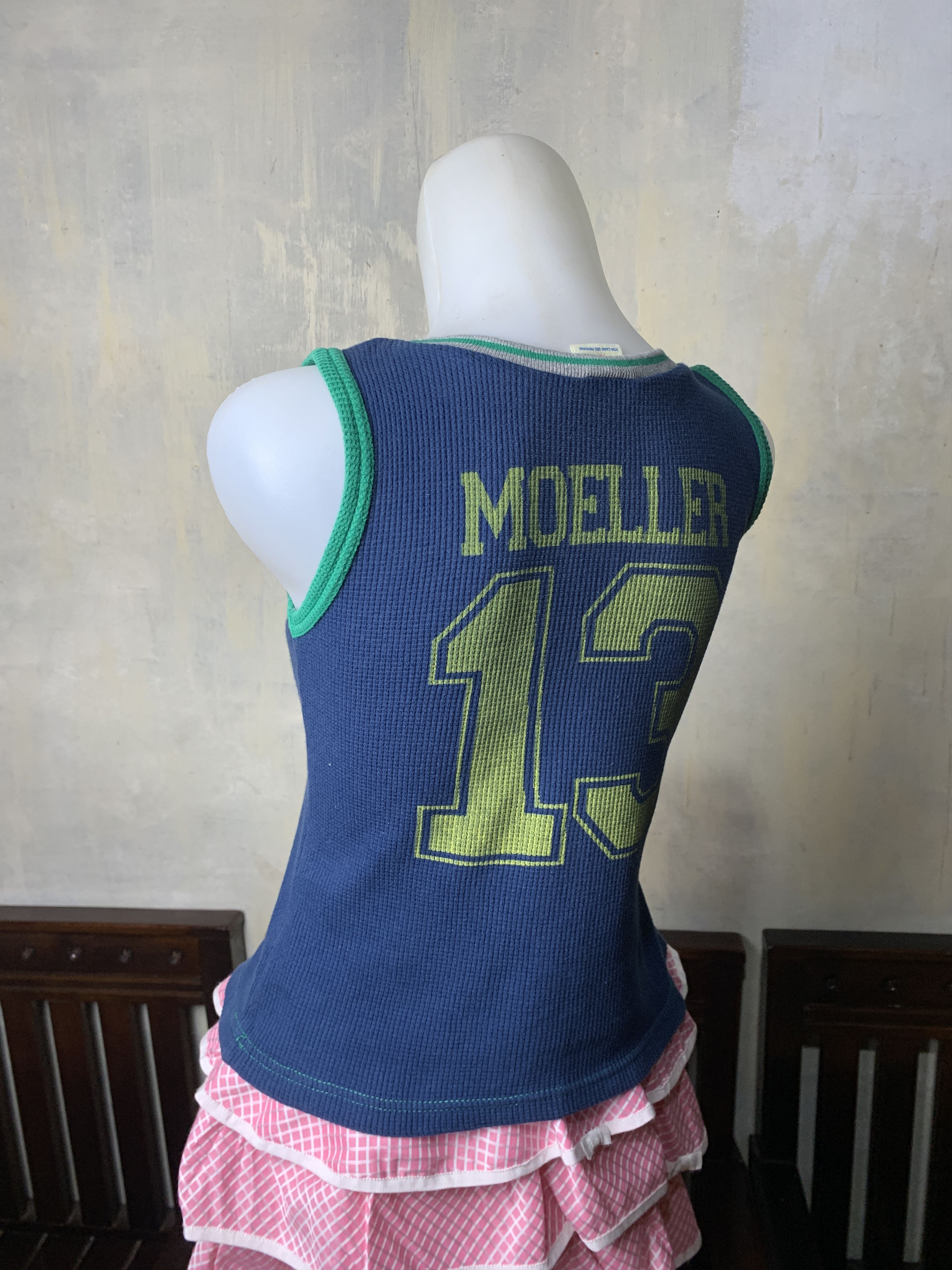 Champion 2000s Champion Navy University Thermal Baby Tanktop (XS) Size XS / US 0-2 / IT 36-38 - 3 Thumbnail