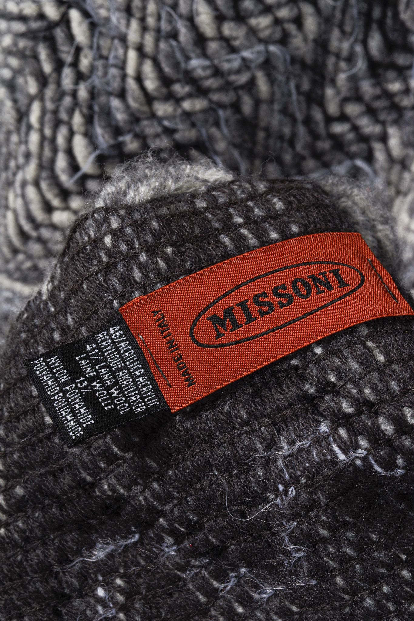 Missoni Missoni Greys Wool Pull-over Asymmetric Fringe Poncho Size ONE SIZE - 7 Thumbnail