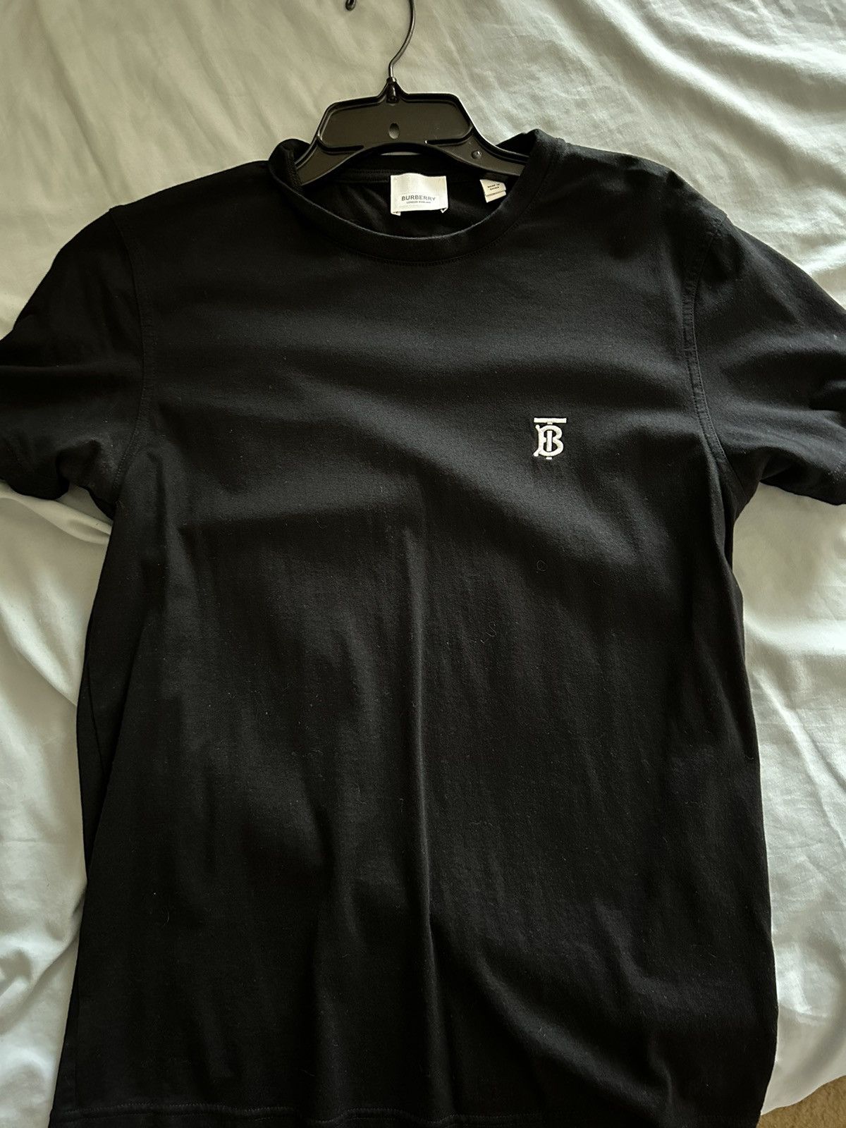 image of Black Burberry Plain T Shirt, Men's (Size Small)