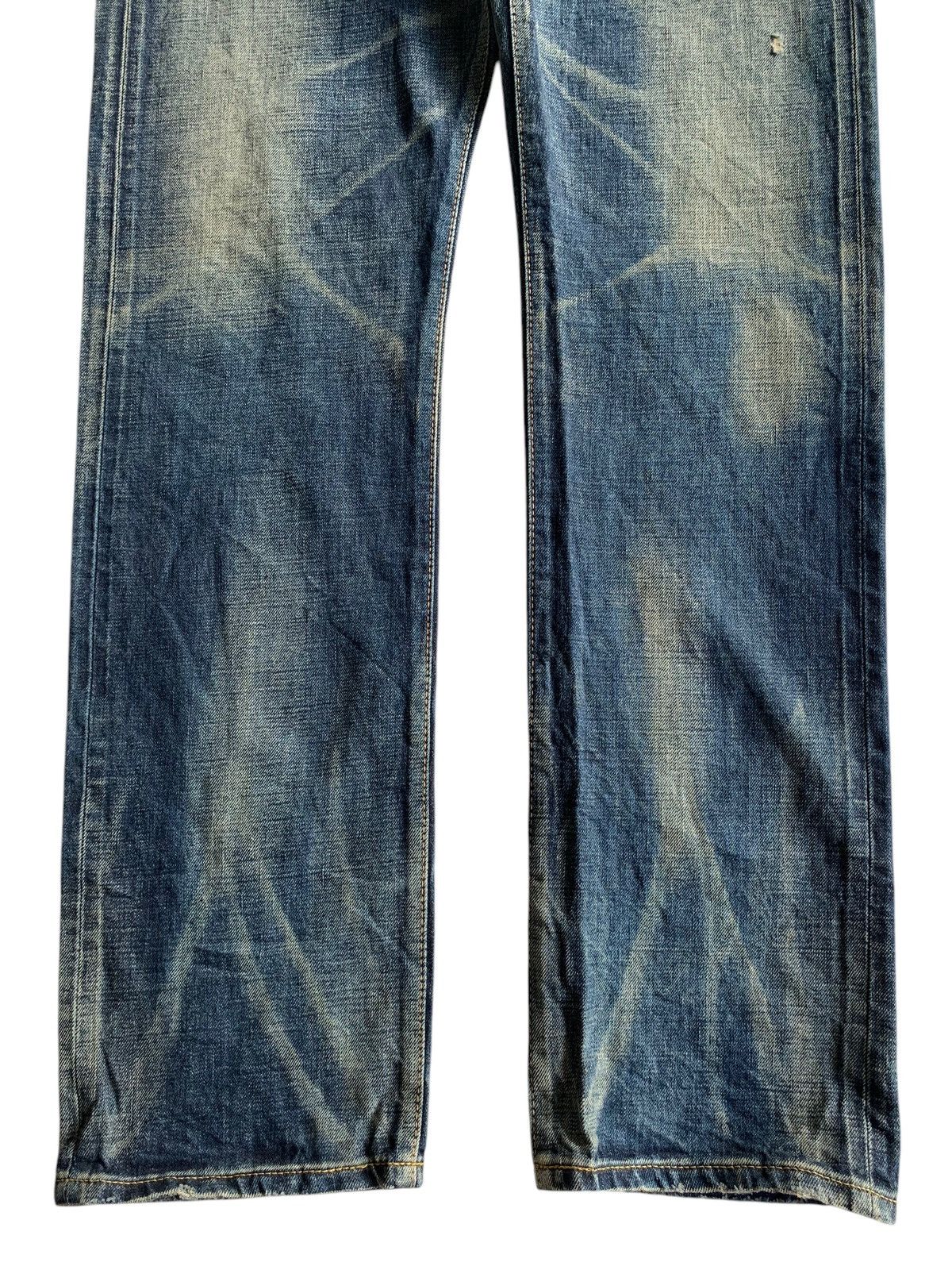 Edwin Rare💥EDWIN 5052RV SELVEDGE RUSTY MUDMAX DISTRESSED DENIM Size US 33 - 9 Thumbnail