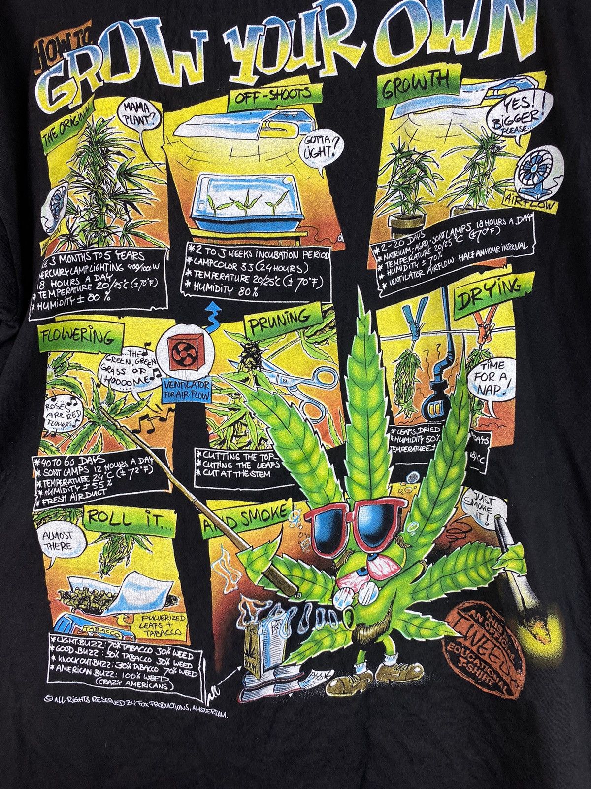 Vintage Vintage 90s Fox Tees Amsterdam How to Grow Your Own T shirt Size US XL / EU 56 / 4 - 5 Thumbnail