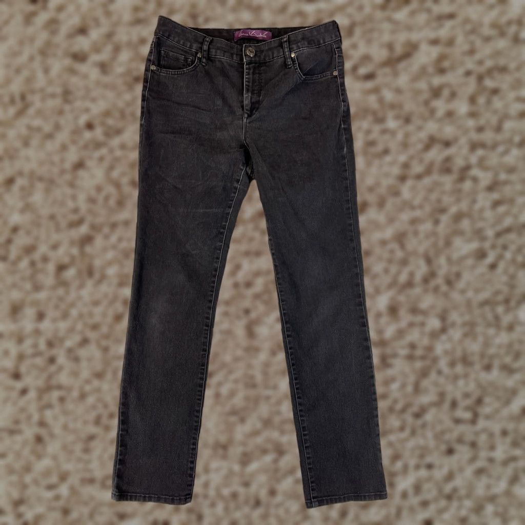 Gloria Vanderbilt Gloria Vanderbilt Jeans Adult 6 Black Straight Denim Zip Fly Womens Size 28" / US 6 / IT 42 - 1 Thumbnail