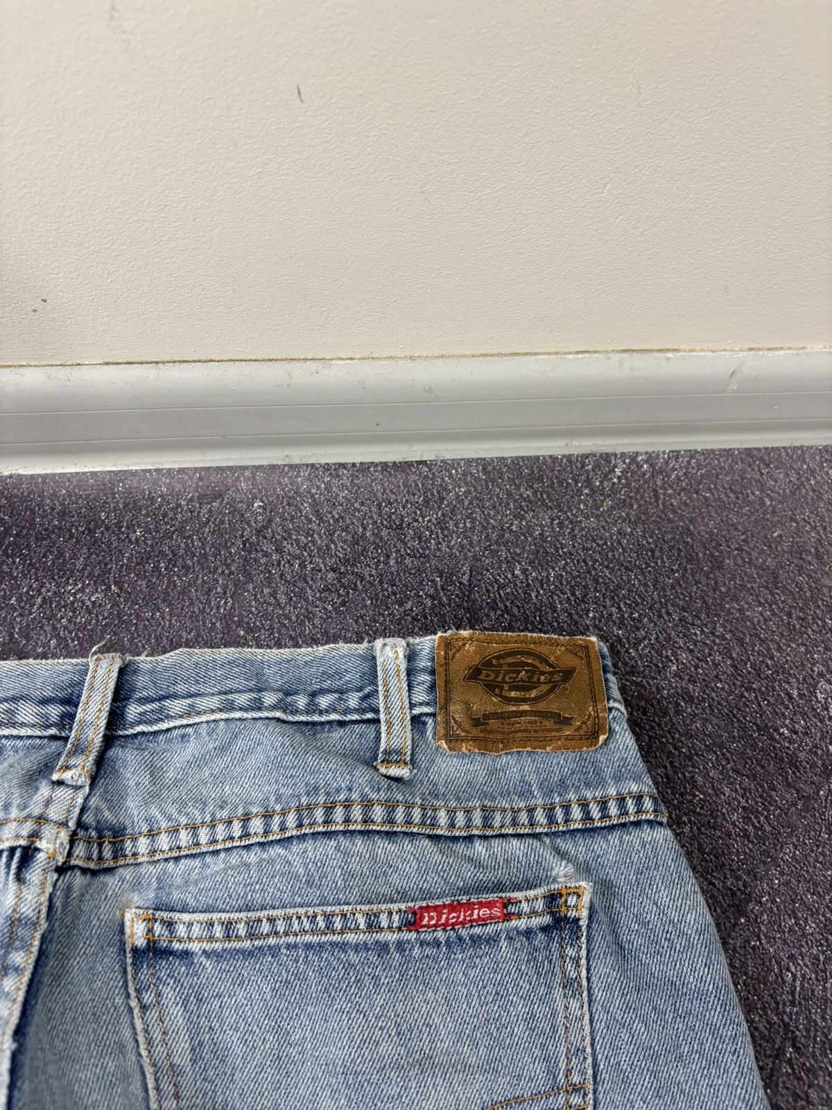 Dickies Vintage Dickies Y2K Faded Light Blue Work Denim Baggy Jeans Size US 38 / EU 54 - 7 Thumbnail