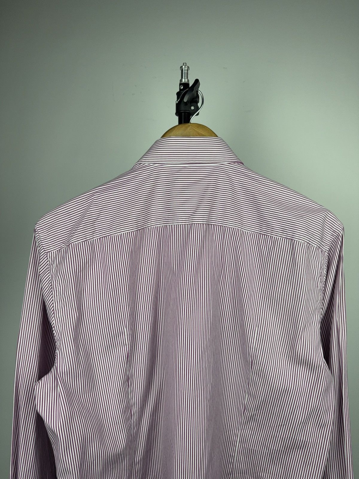 Hugo Boss Luxury BOSS Hugo Boss Slim Fit Striped Dress Shirt 42 16/1/2 Size US L / EU 52-54 / 3 - 9 Thumbnail