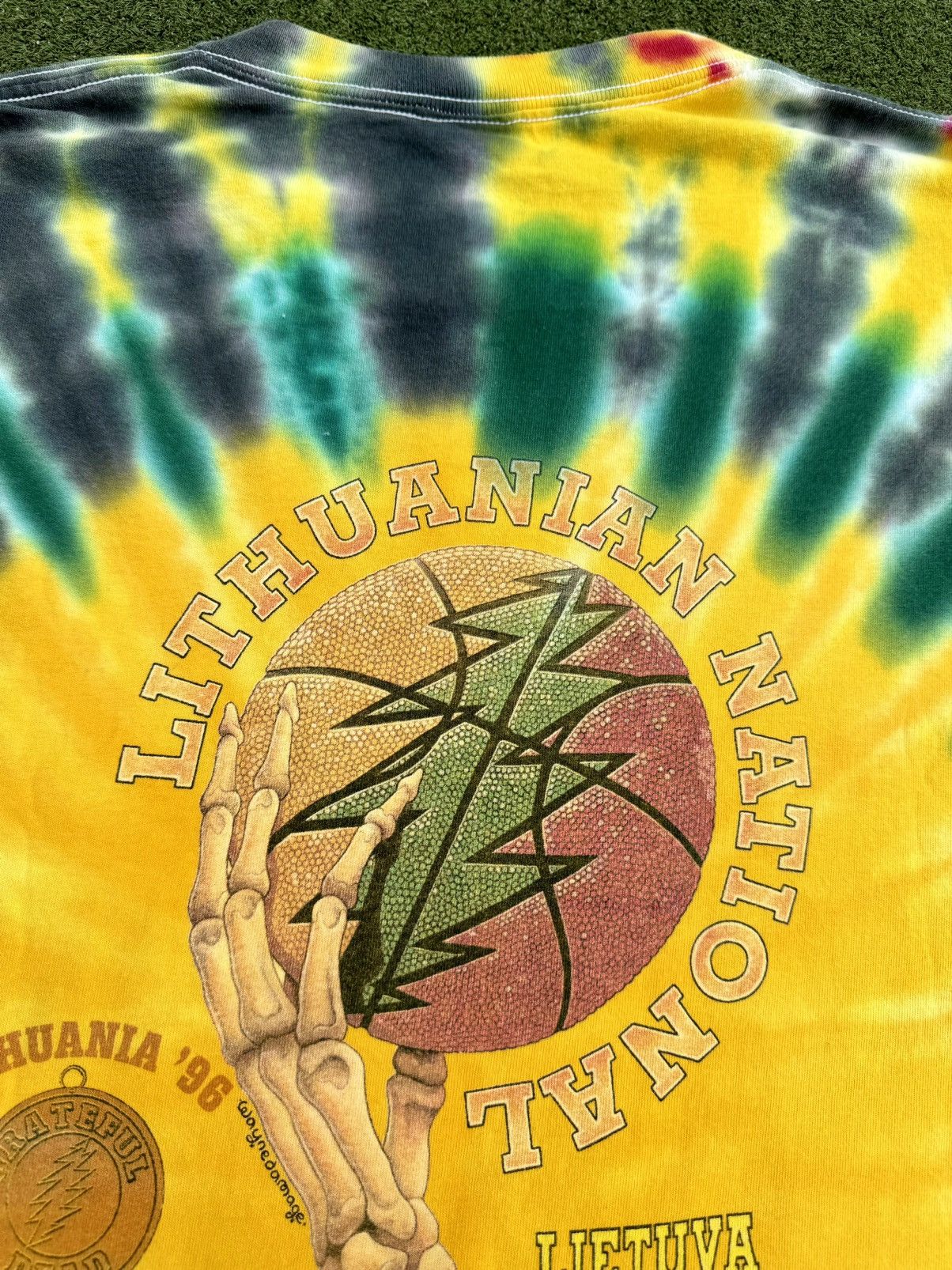 Grateful Dead × Liquid Blue × Vintage 1996 Grateful Dead Lithuania Vintage 90’s Band Tour T-Shirt Size US XL / EU 56 / 4 - 14 Thumbnail