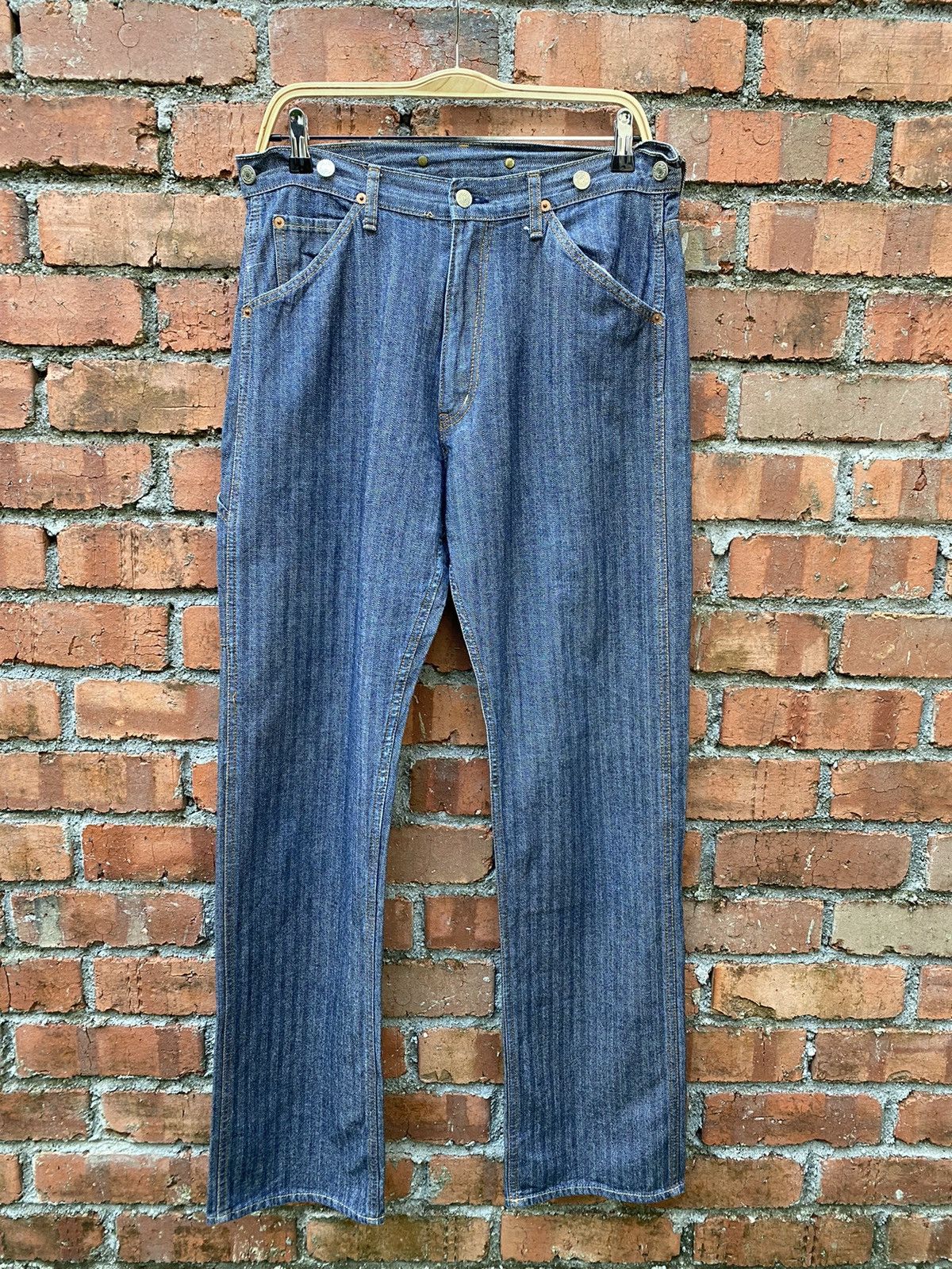 Designer × Hysteric Glamour × Japanese Brand size 34x32.5 hysteric glamour carpenter workers hickory jean Size US 34 / EU 50 - 1 Thumbnail