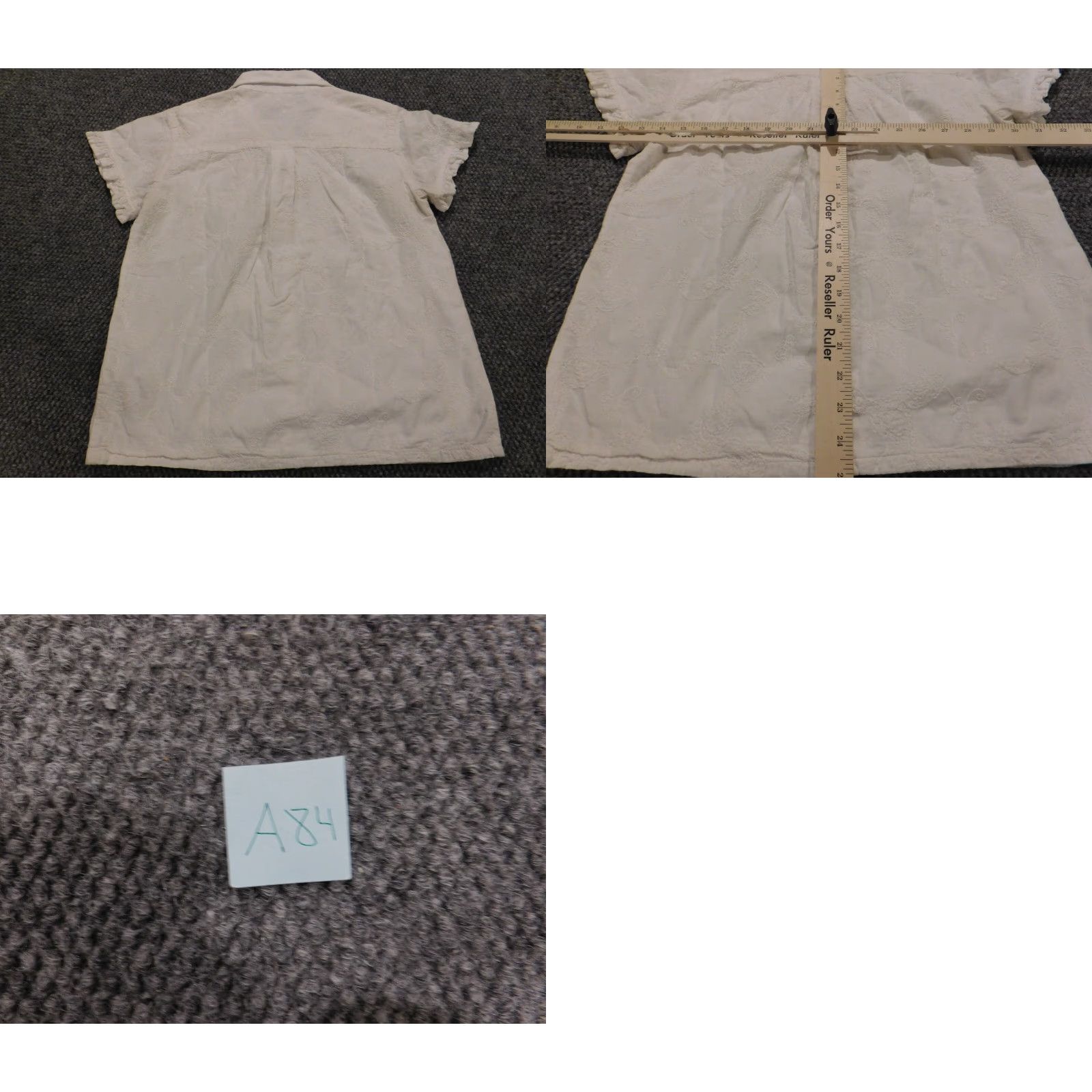 Sugar Plum Pretty Sugar Woman Pajama Top M White Solid Long Sleeve Rayon Button Down Camisole Style Cartoon Womens M Size M / US 6-8 / IT 42-44 - 8 Thumbnail