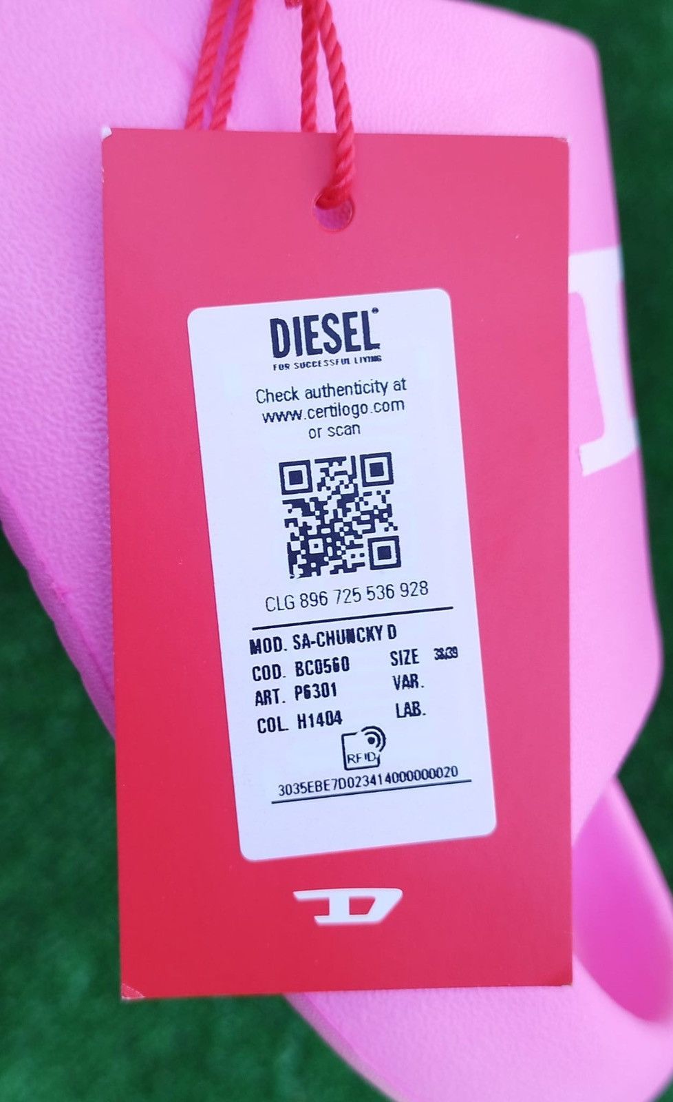 Diesel Diesel slippers Pink #7,5 Size US 7.5 / IT 37.5 - 8 Thumbnail