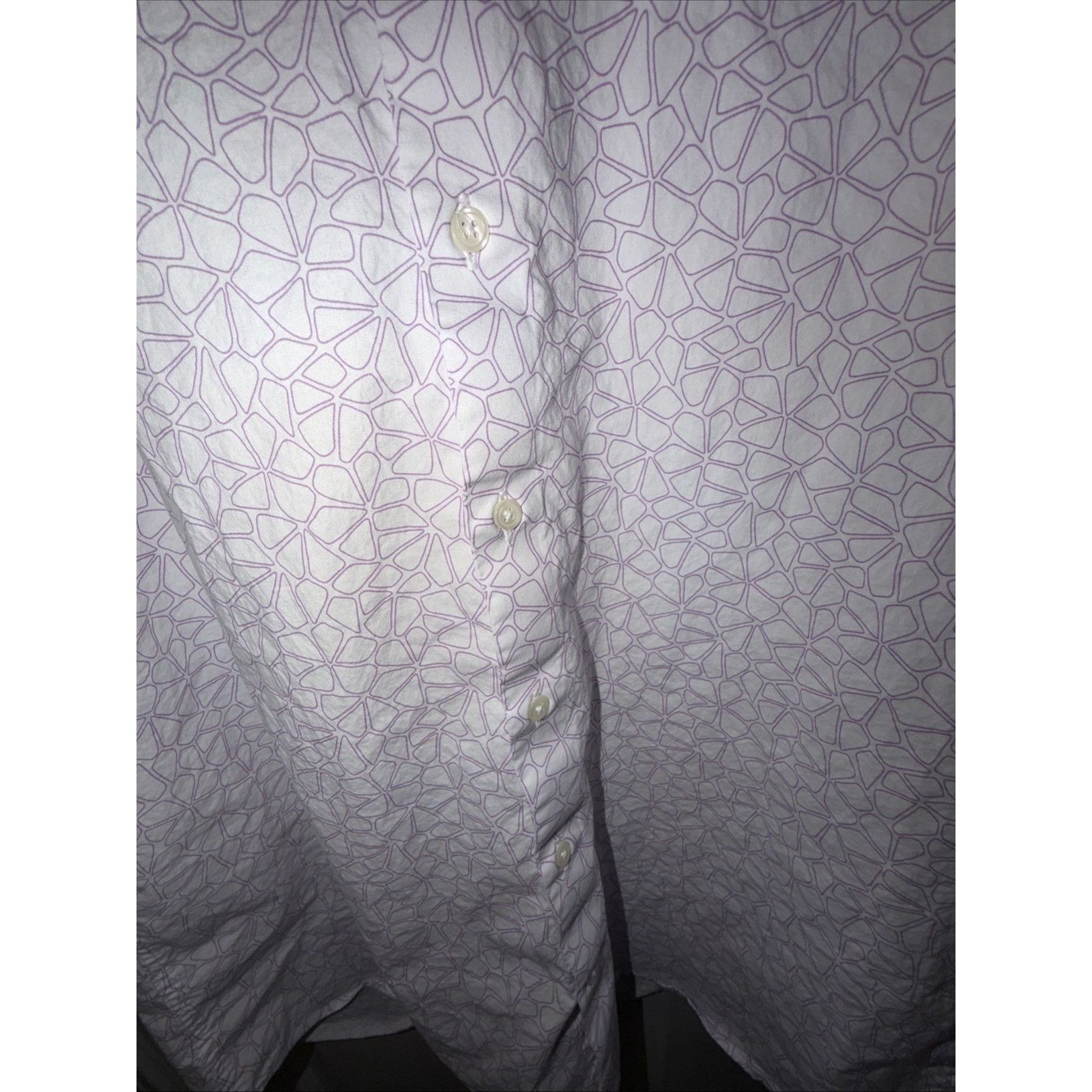 Pronto Uomo Pronto Uomo Men XL Floral Button Up Shirt Purple White Size US XL / EU 56 / 4 - 9 Thumbnail