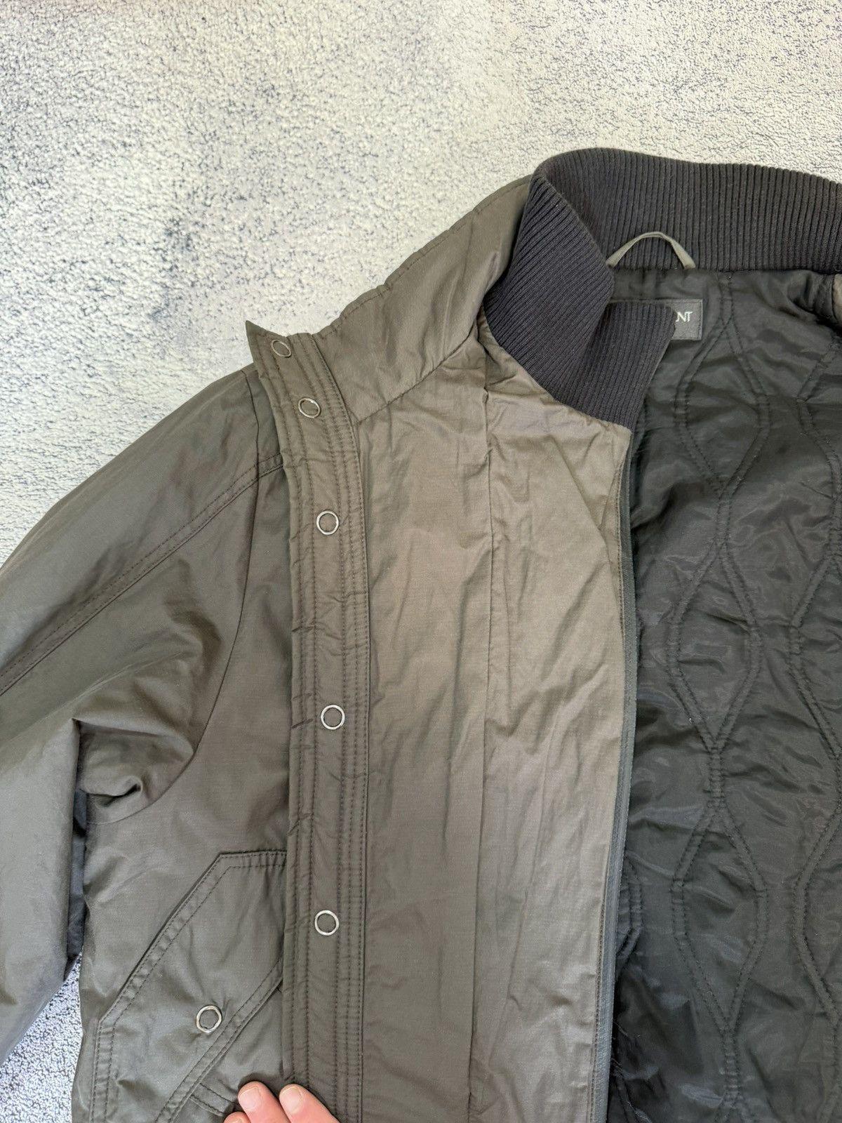 Yves Saint Laurent YSL Yves Saint Laurent Jacket L Graphite Logo Bomber Designe Size US L / EU 52-54 / 3 - 22 Thumbnail