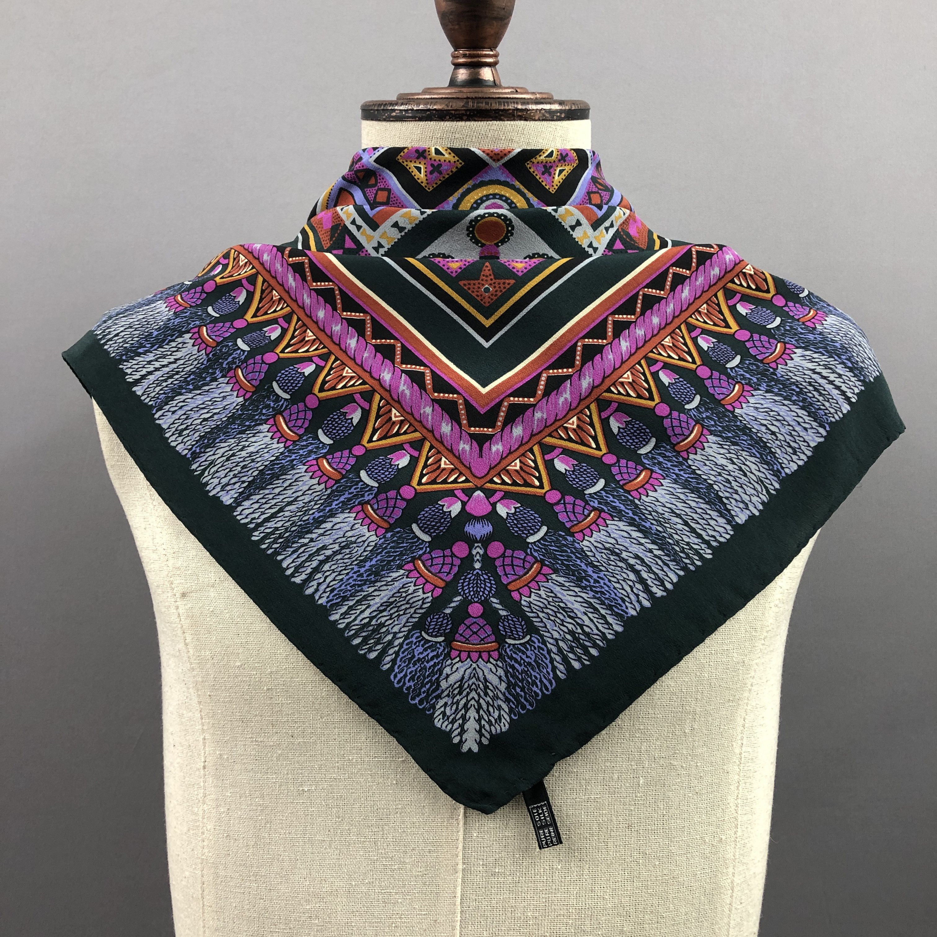 Vintage Vintage SILK Scarf Twill Stole Wraps Scarves Size ONE SIZE - 2 Thumbnail