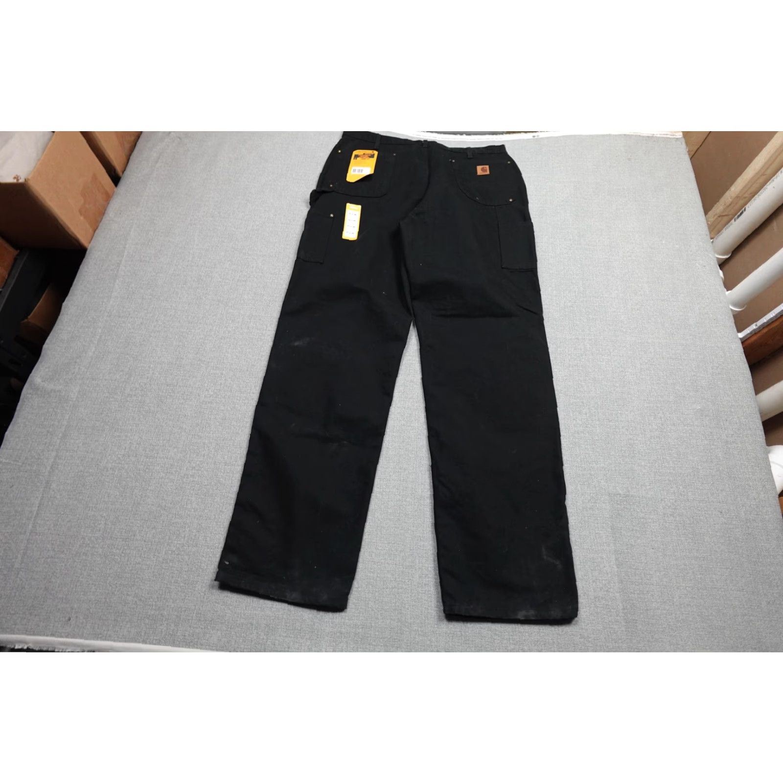Carhartt Carhartt Pants Mens 40x36 Black Carpenter Heavyweight Double-Front Workwear Pockets Rugged Canvas Duck Leather? Size US 40 / EU 56 - 4 Thumbnail
