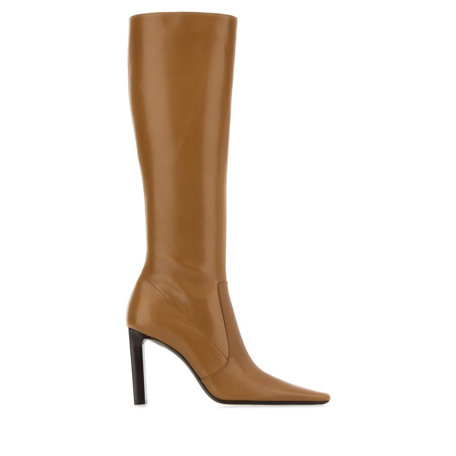AMI SAINT LAURENT Francoise Dark Macadamia Smooth Leather Boots Size US 10 / IT 40 - 5 Thumbnail
