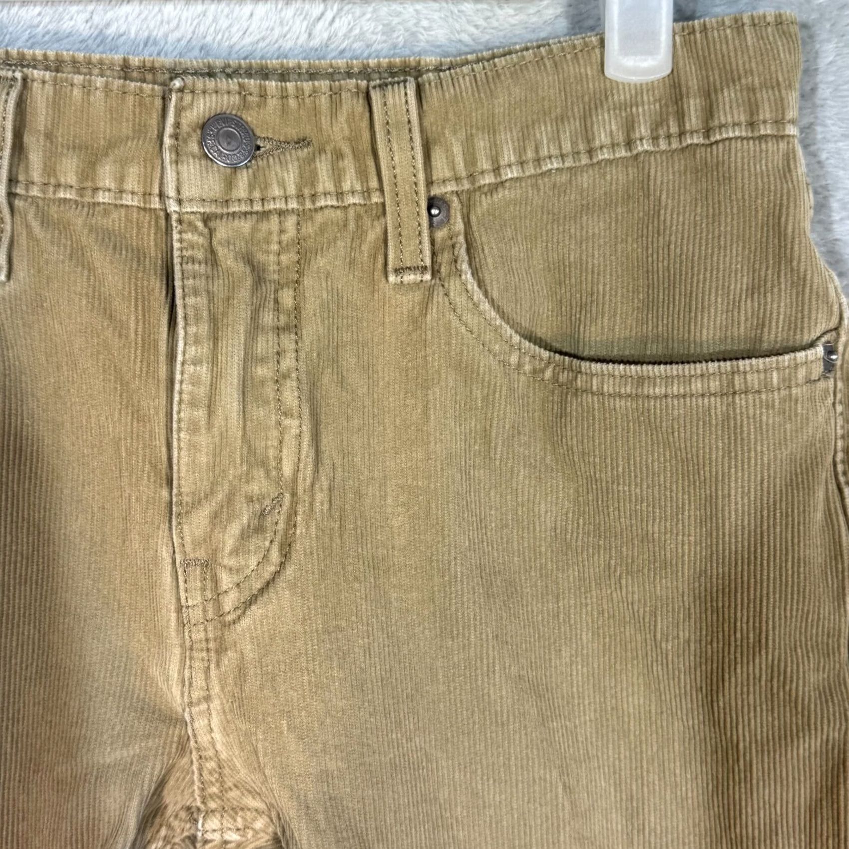 Levi's Levi’s 502 Straight Leg Corduroy Jeans Men Beige 29x30 Mid-Rise Classic Fit Size US 29 - 4 Thumbnail