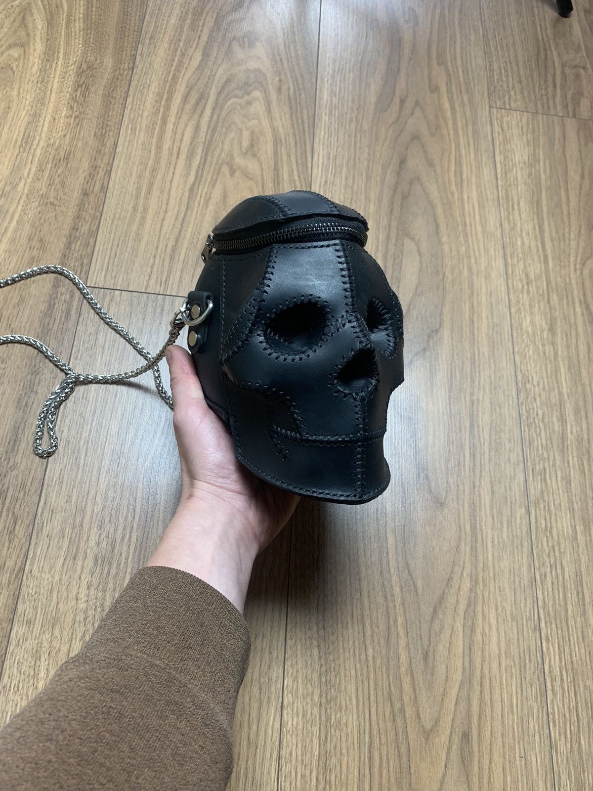 Handmade Handmade leather skull bag made of genuine leather Size ONE SIZE - 5 Thumbnail