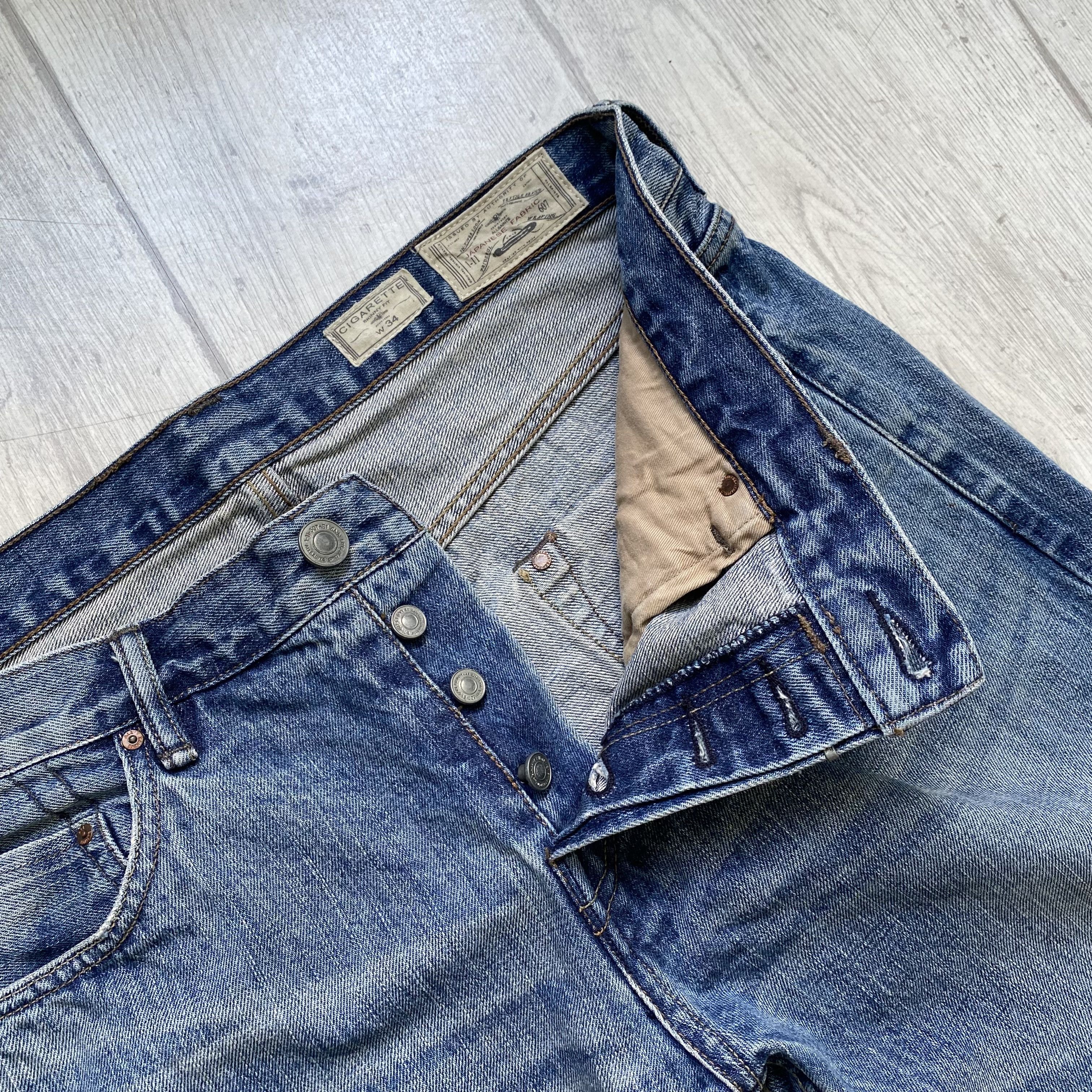 Allsaints Luxury ALLSAINT japanese Selvage jeans slim Denim pants Size US 34 / EU 50 - 8 Thumbnail