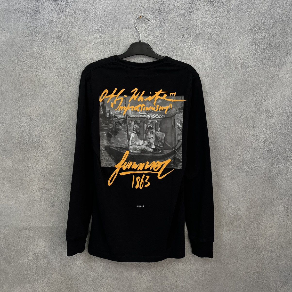 Off-White Off White Black Longsleeve Big Logo Streetwear Rare Size US XS / EU 42 / 0 - 1 Thumbnail