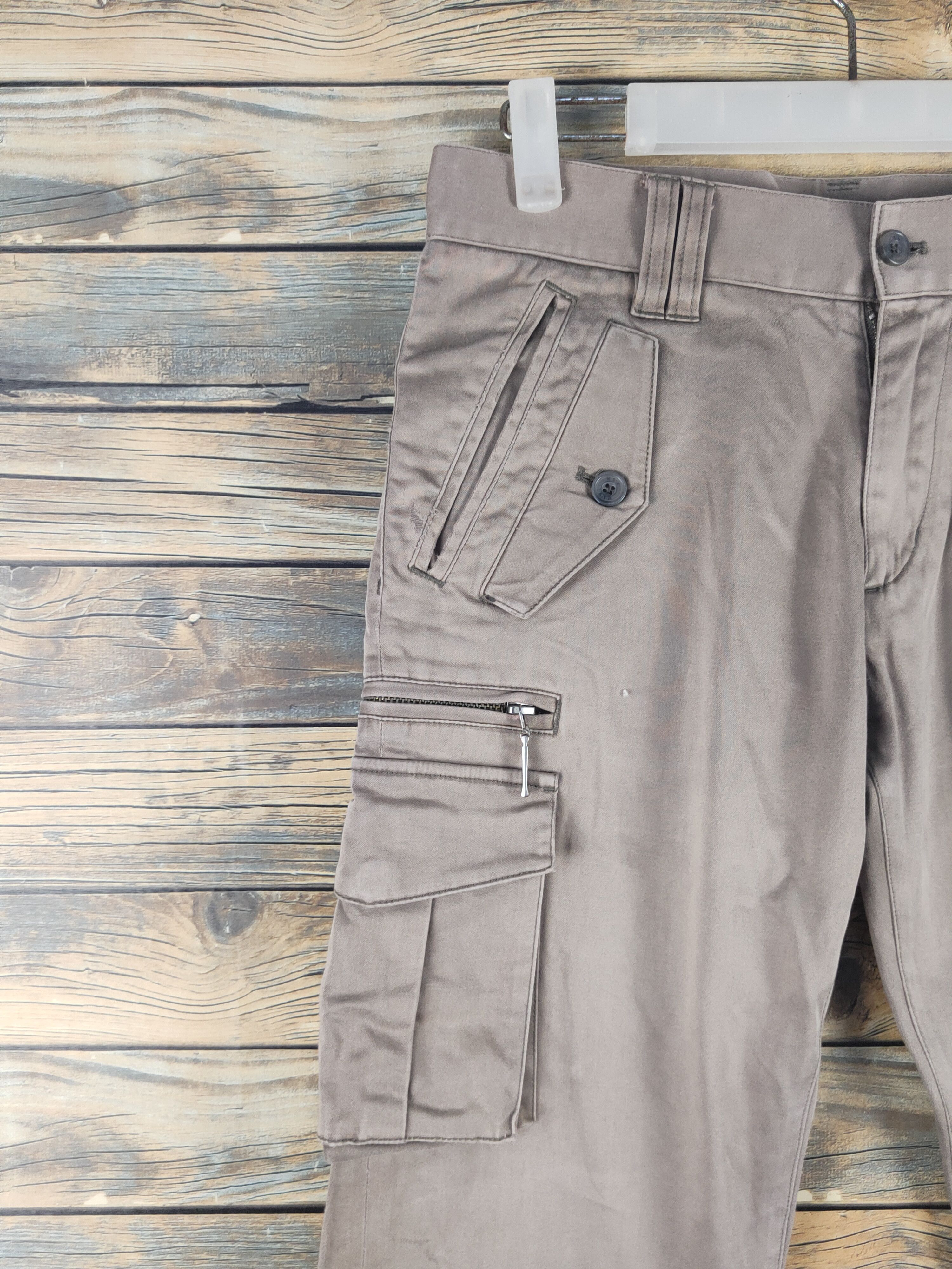 Japanese Brand DL A.S.M Beige Multipocket Cargo Pants #46-079T Size US 28 / EU 44 - 3 Thumbnail