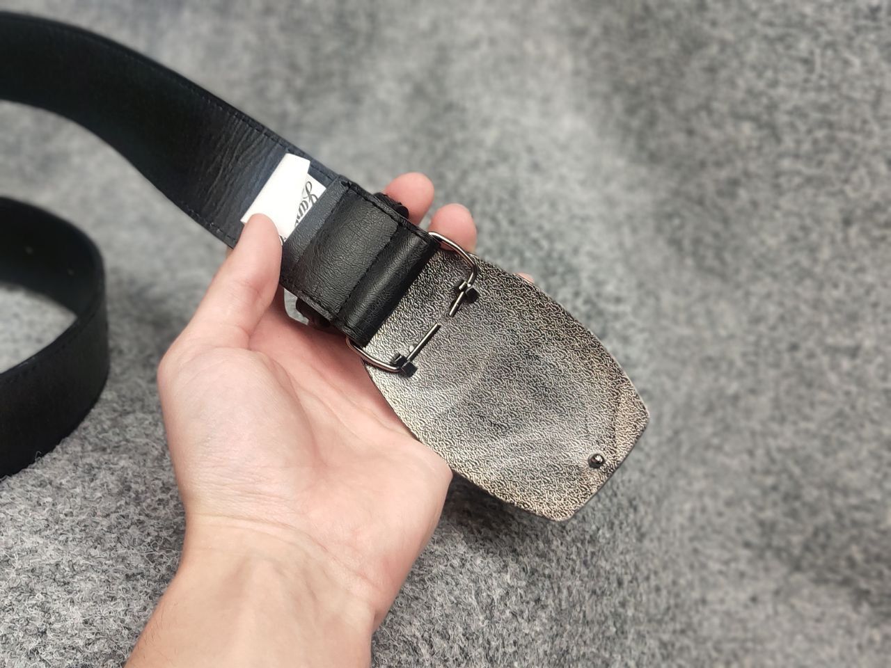 Japanese Brand Japrag Vintage Y2K Style Black synthetic leather Belt LGB Size ONE SIZE - 9 Thumbnail