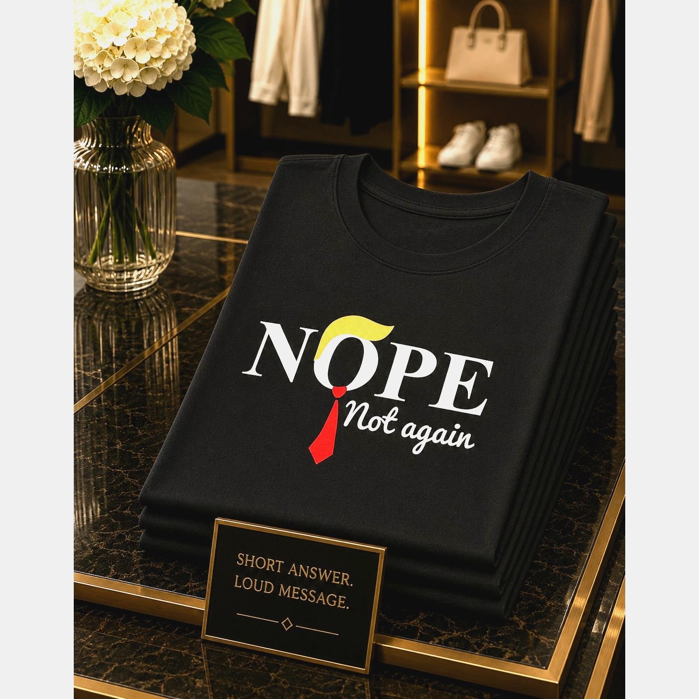 Other Graphic Short Sleeve Crew Nope Not Again Black T Shirt 8/10 Size L / US 10 / IT 46 - 1 Thumbnail