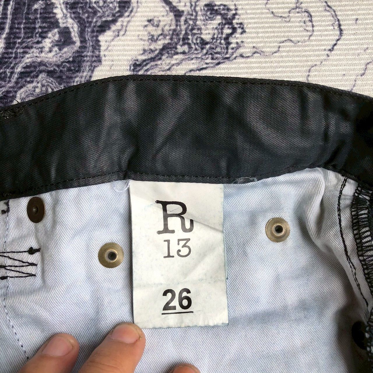 R13 R13 Waxed Droopy Skinny Jeans Made in Italy Size 26/Waist33” Size 33" - 10 Thumbnail