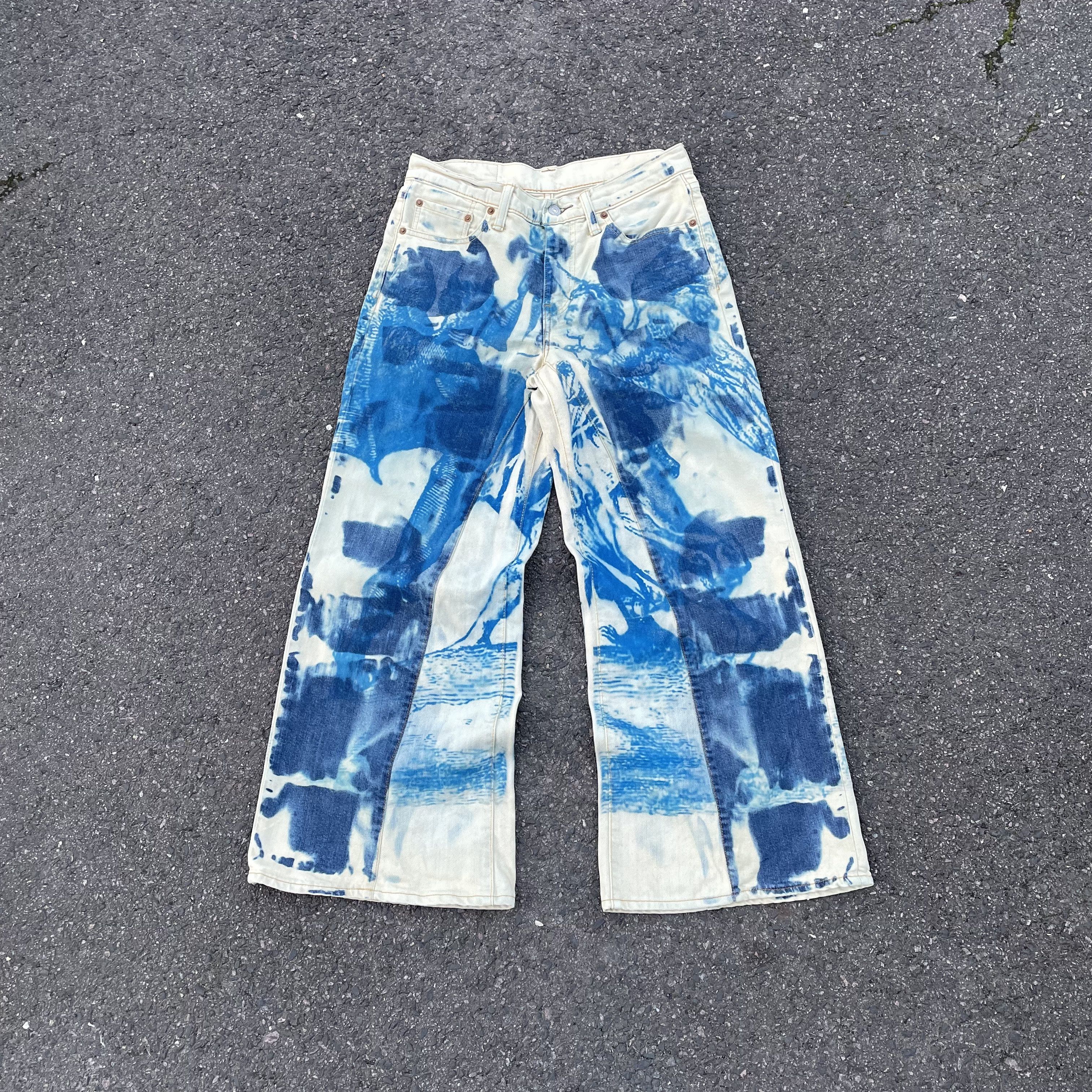 Levi's Custom baggy Levi's Jeans japanese style art Y2K Grunge Alt Size US 30 / EU 46 - 7 Thumbnail