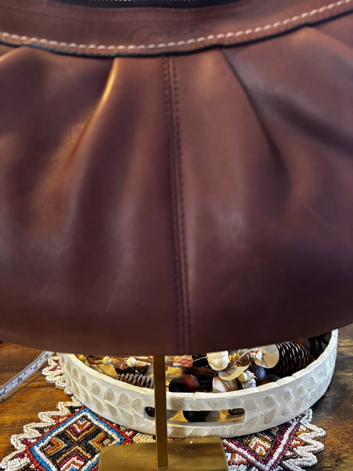 Coach Coach Y2K Brown Leather Pleated Hobo Bag Size ONE SIZE - 4 Thumbnail
