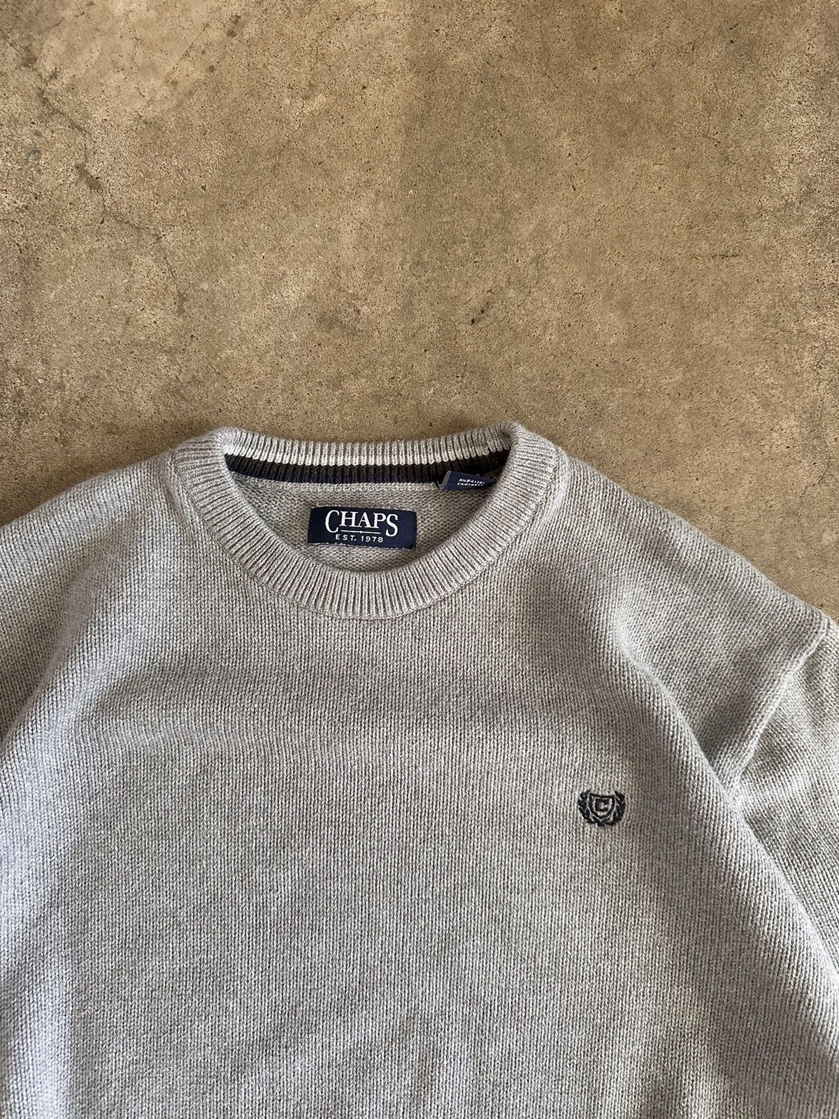 Chaps × Chaps Ralph Lauren × Vintage Y2K Grey Chaps Ralph Lauren Sweater Size US XL / EU 56 / 4 - 2 Thumbnail