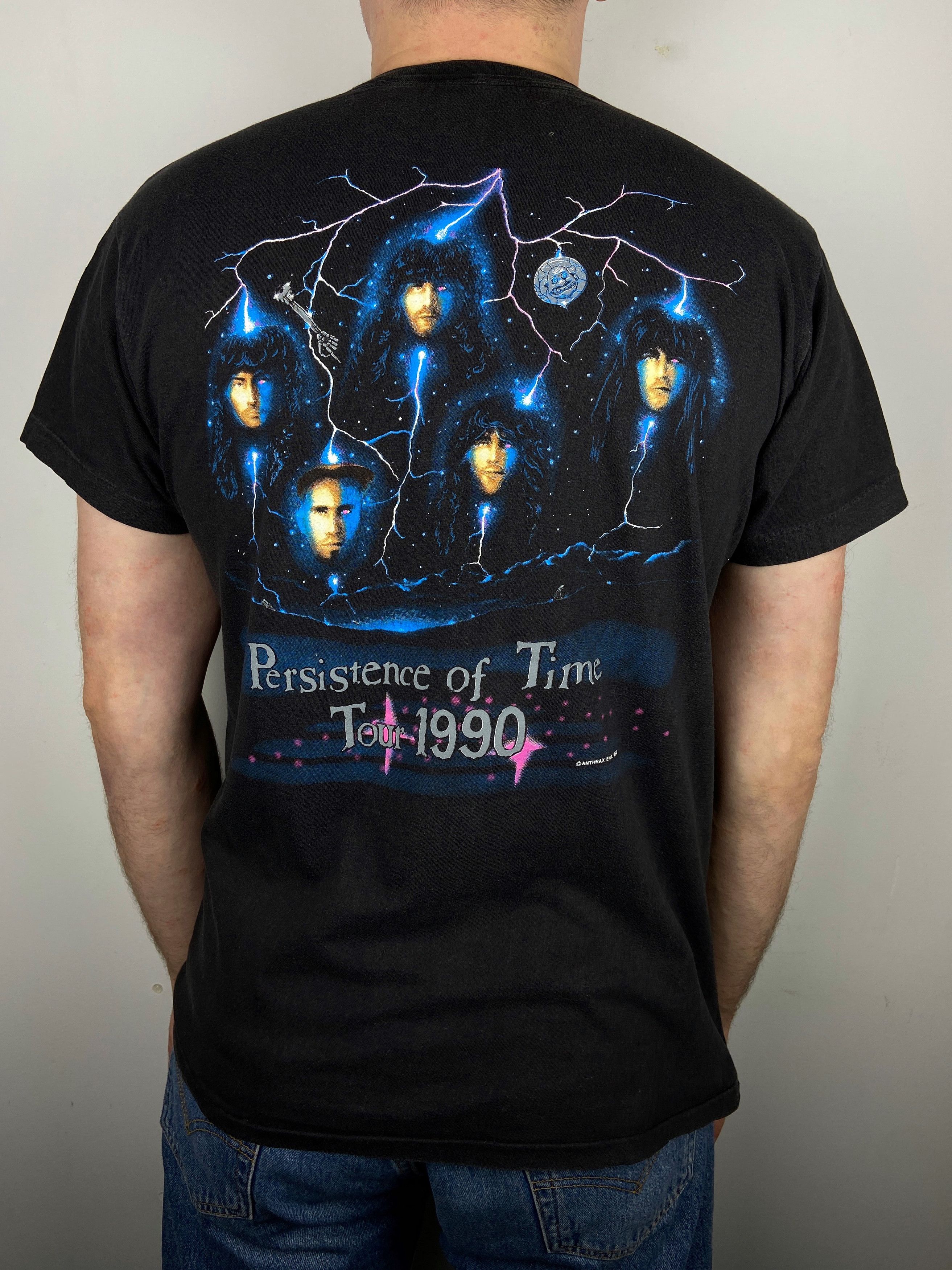 Band Tees 90s Vintage Anthrax Persistence Of Time Tour Graphic T Shirt Size US M / EU 48-50 / 2 - 4 Thumbnail