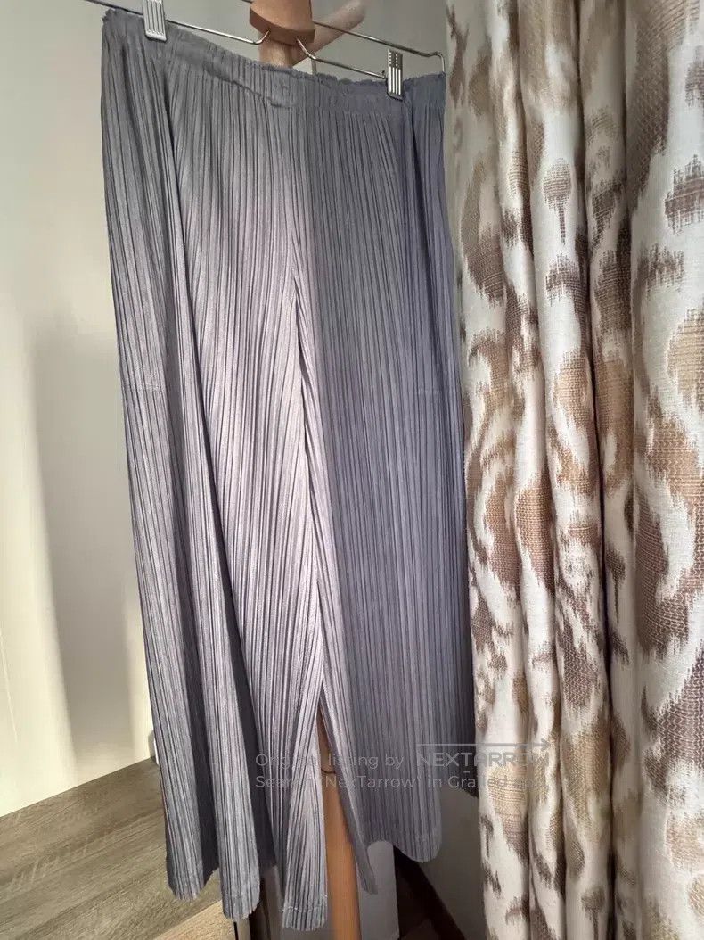 Issey Miyake Issey Miyake size:3 Ruffle Straight Pants Size 31" - 3 Thumbnail
