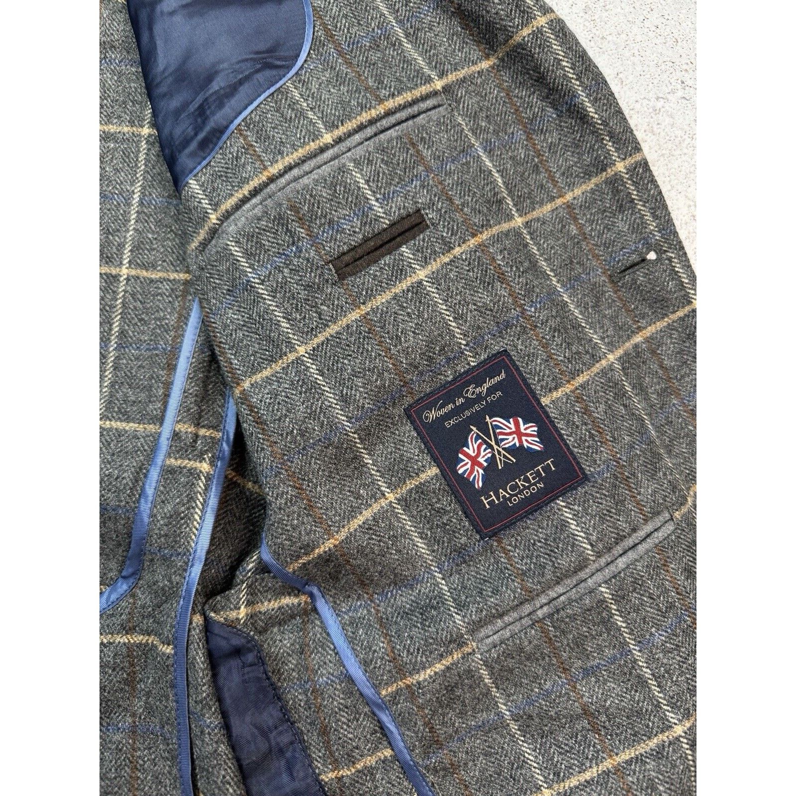 Hackett Hackett London Light Wool Plaid Blazer Jacket Size 40(180) Size 40R - 11 Thumbnail