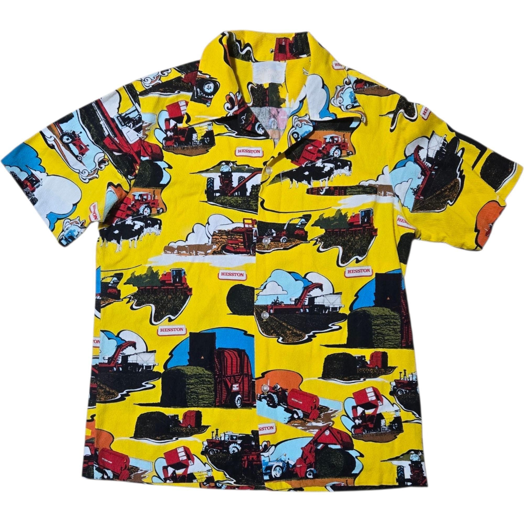 Other ​Vintage Hesston Farm Equipment Button Up Shirt AOP Agricult Size US M / EU 48-50 / 2 - 1 Thumbnail