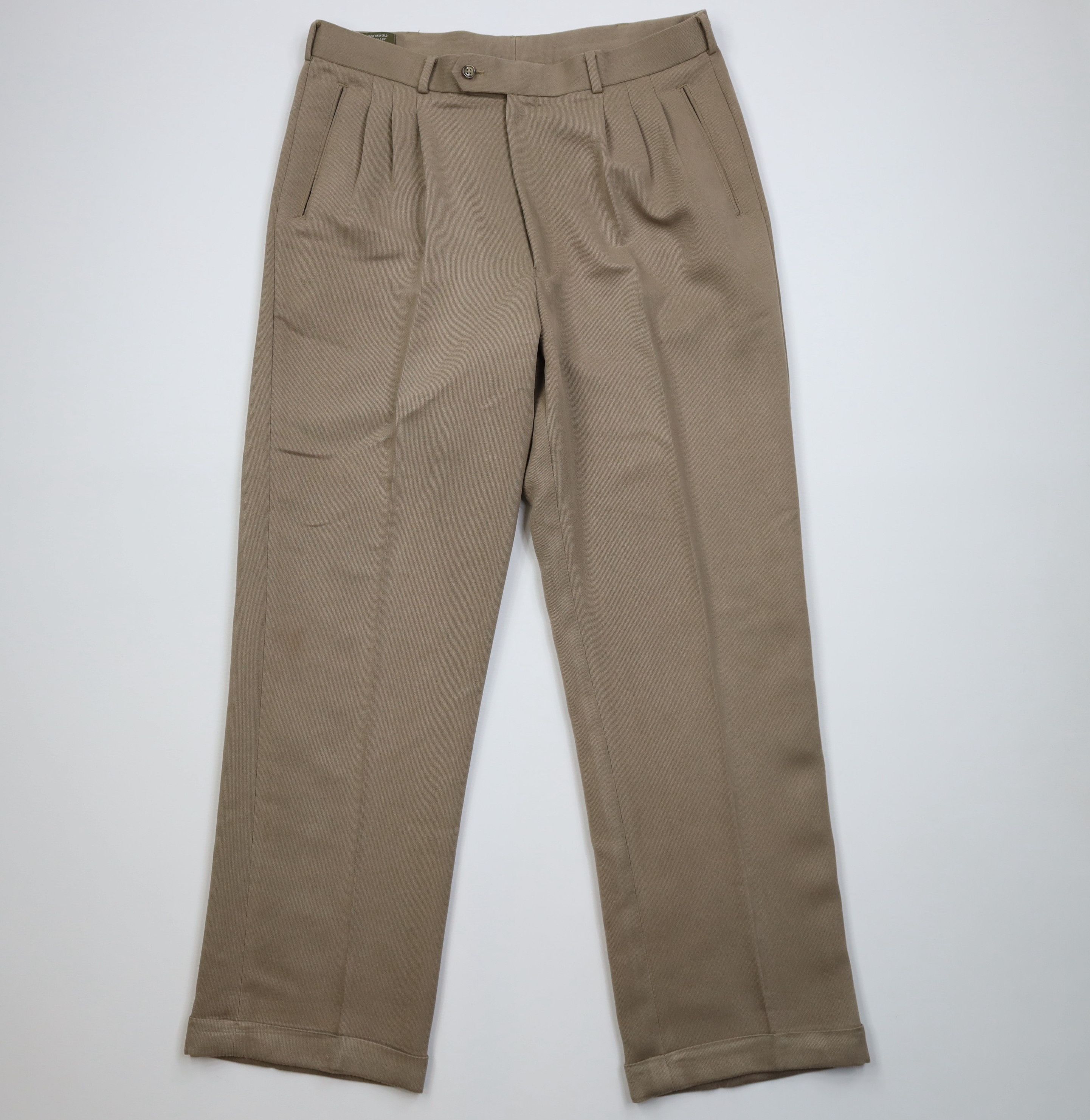 Vintage Vintage 90s Streetwear Gabardine Ribbed Wide Leg Chino Pants Size US 36 / EU 52 - 1 Thumbnail