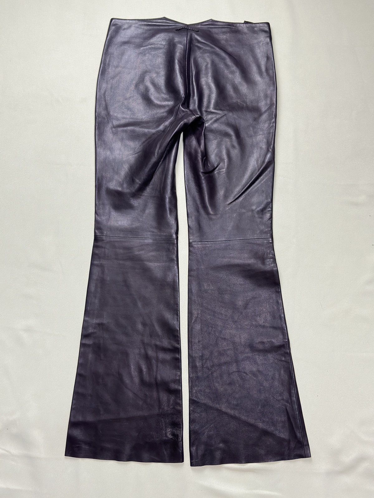 Gucci Gucci Fall 1996 by Tom Ford Leather Flared Pants Size 27" / US 4 / IT 40 - 6 Thumbnail