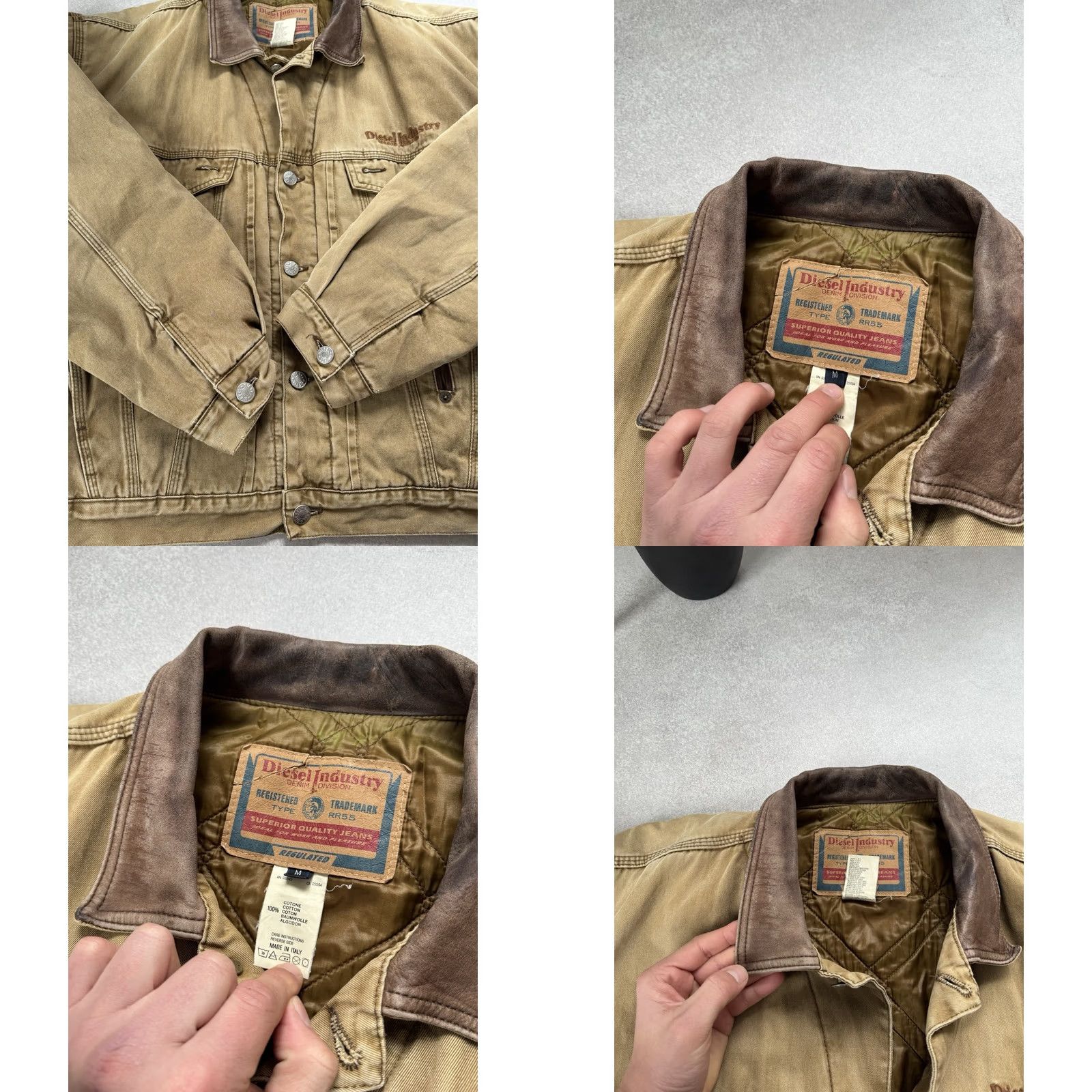 Diesel VINTAGE Diesel Jacket Brown 90s Workwear Canvas Button-Up M Mens Bomber Jacket Size US M / EU 48-50 / 2 - 9 Thumbnail