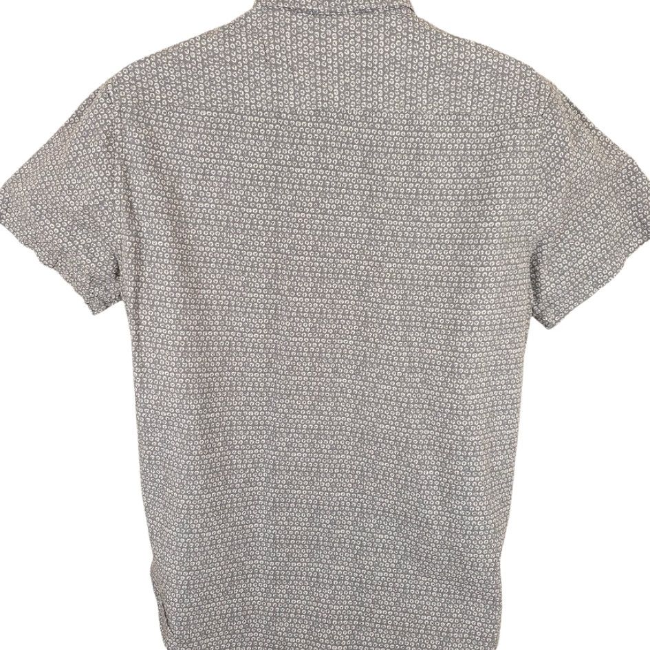 Denime Denim & Flower Print Shirt Mens Size Medium Slim Fit Gray All Over Print Size US M / EU 48-50 / 2 - 4 Thumbnail