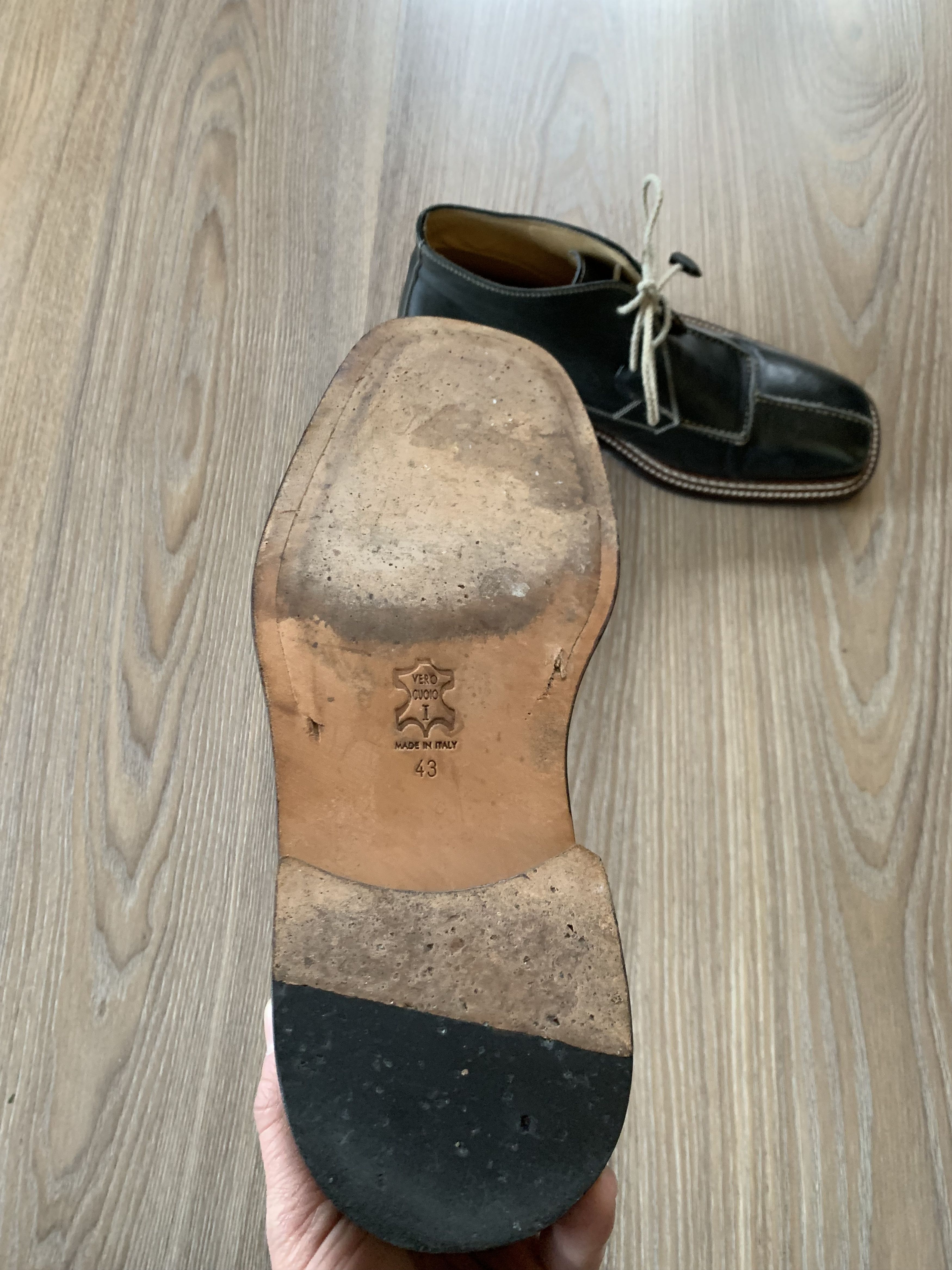 Designer × Vintage Cox & Wilson Men’s Vinatge Italy High Leather Shoes Size US 10 / EU 43 - 10 Thumbnail