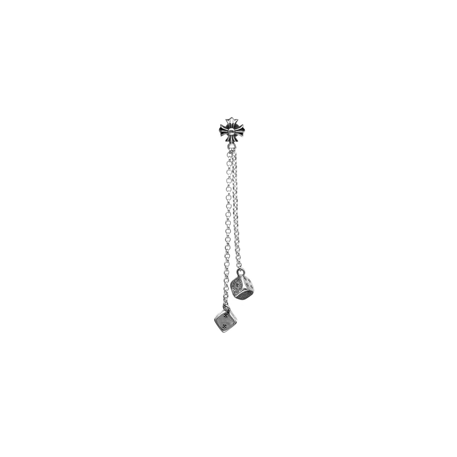 Chrome Hearts Chrome Hearts Silver Dice Drop Earring Size ONE SIZE - 1 Thumbnail