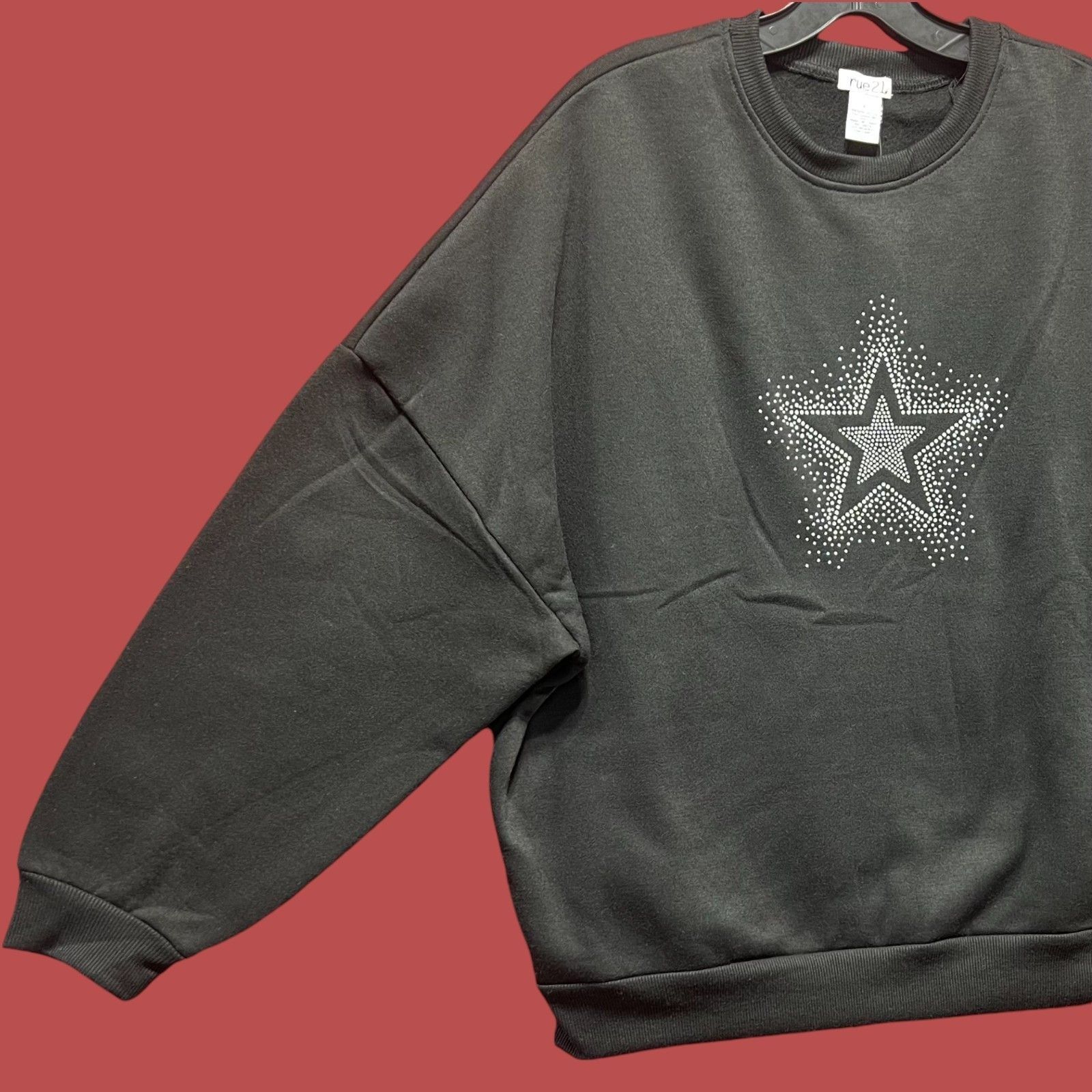 rue21 Rue 21 - Women's Long Sleeve Casual Sweatshirt - Black - Lar Size L / US 10 / IT 46 - 12 Thumbnail