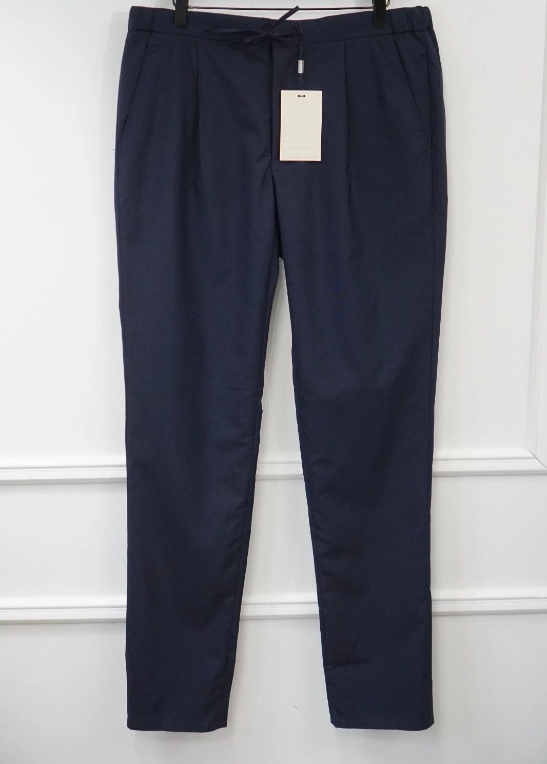 Suitsupply Men Suitsupply Ames Pleat ES Trousers With Drawstrings US40 Size 40R - 1 Thumbnail