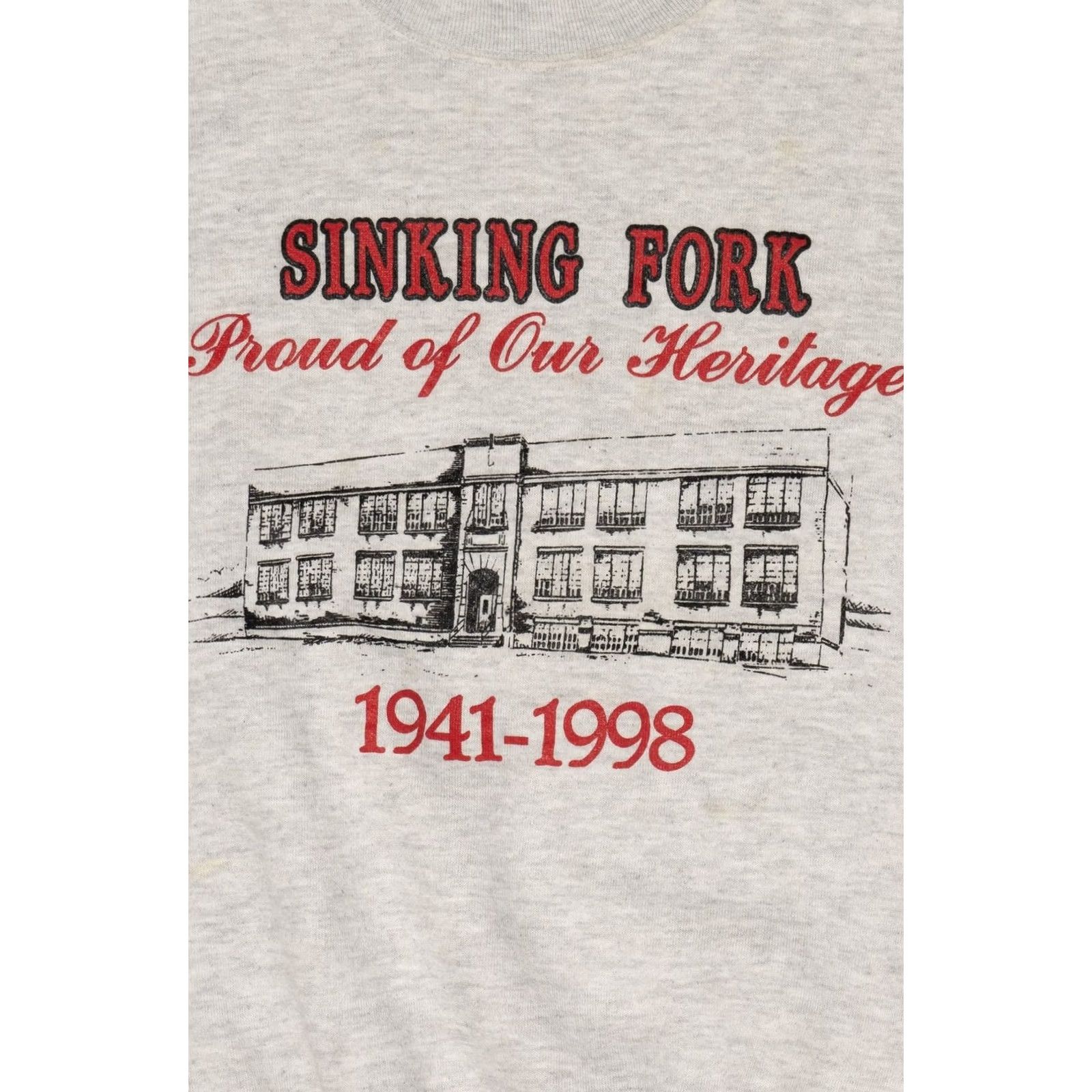Jerzees VINTAGE Jerzees Sweatshirt "Proud Of Our Heritage" 1990s Grey Medium Mens Girl? Size US M / EU 48-50 / 2 - 2 Thumbnail