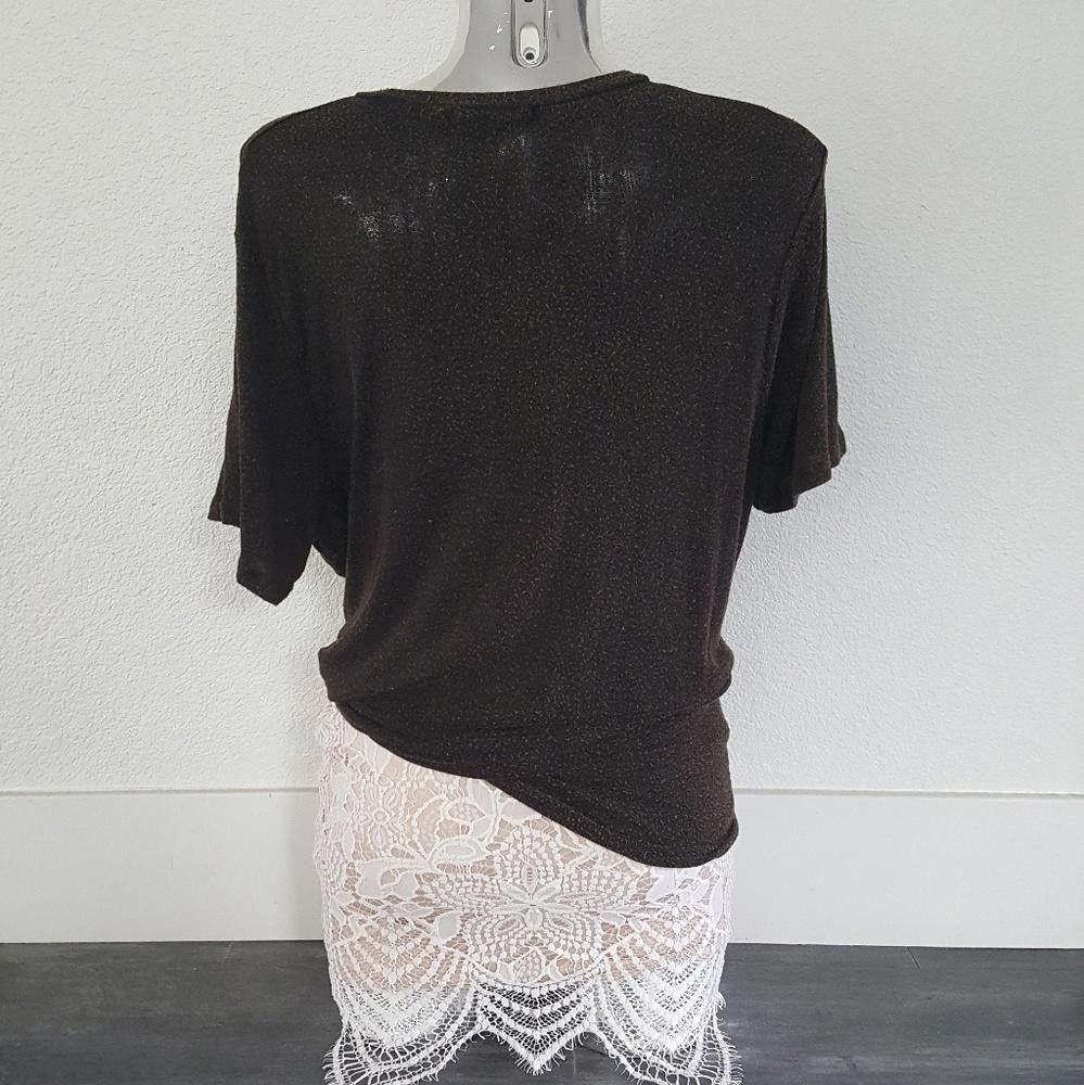 Designer Black Chocolate Melville Oversized Short Sleeve Size ONE SIZE - 2 Thumbnail