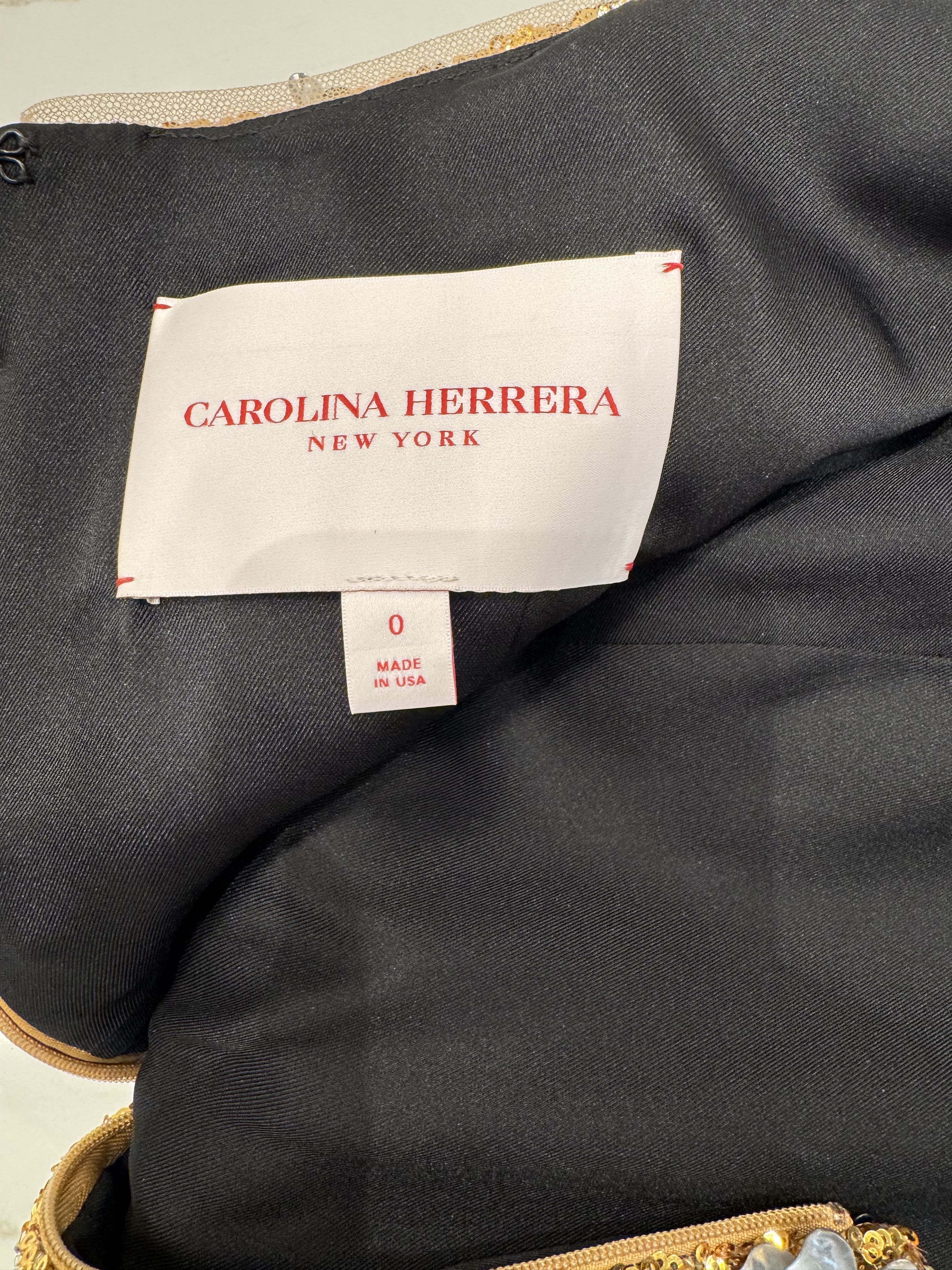 Carolina Herrera Sequin & Paillette Mini Dress Size XS / US 0-2 / IT 36-38 - 4 Thumbnail