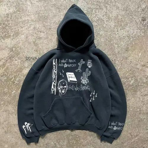 Other Black washed vintage cactus print hoodie Size US M / EU 48-50 / 2 - 1 Thumbnail