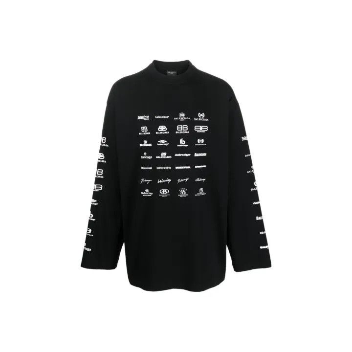 Balenciaga Balenciaga Logo Print Long Sleeve Sweatshirt Size US M / EU 48-50 / 2 - 1 Thumbnail
